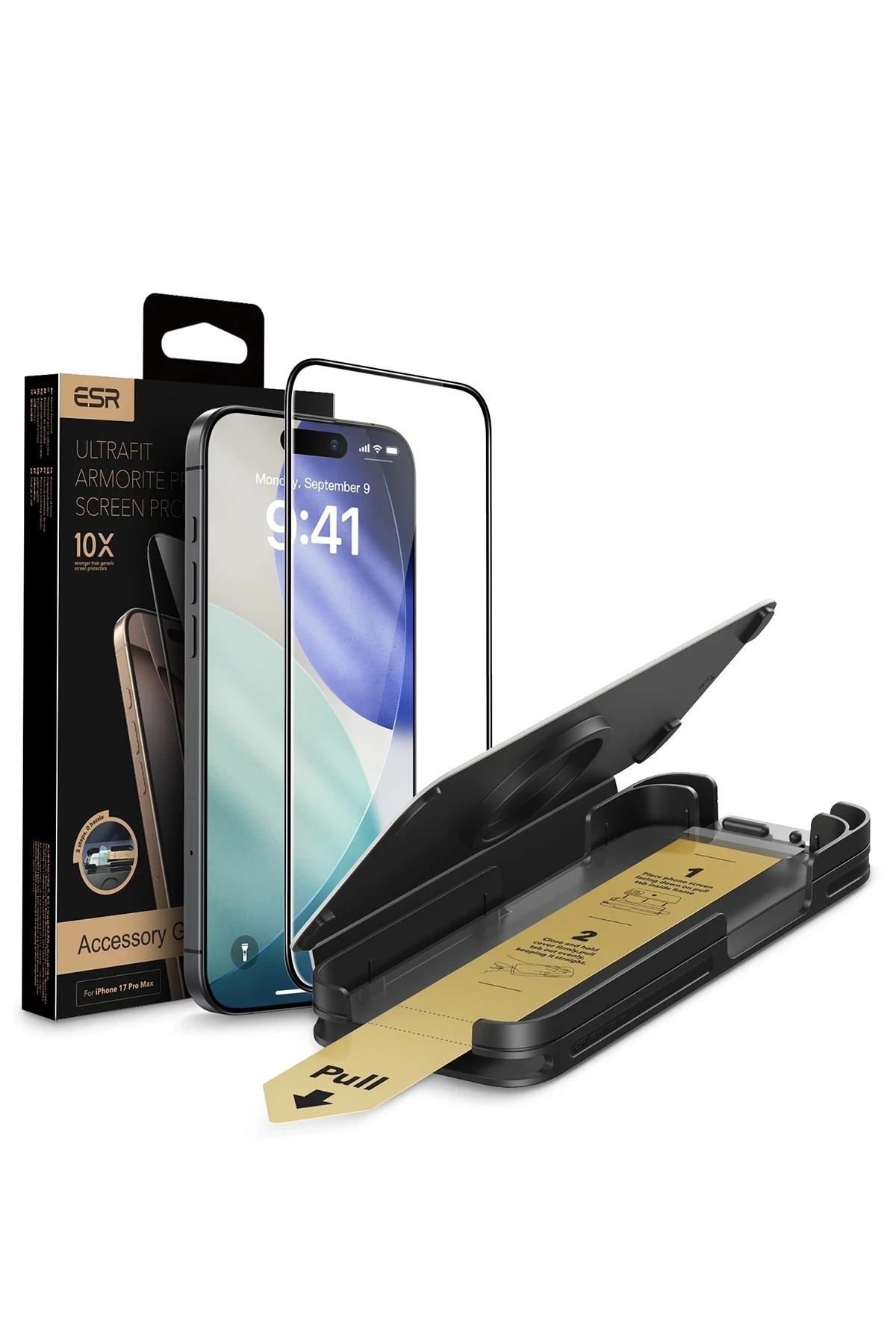 ESR Apple iPhone 17 Pro Max UltraFit Armorite Pro Cam Ekran Koruyucu - Siyah