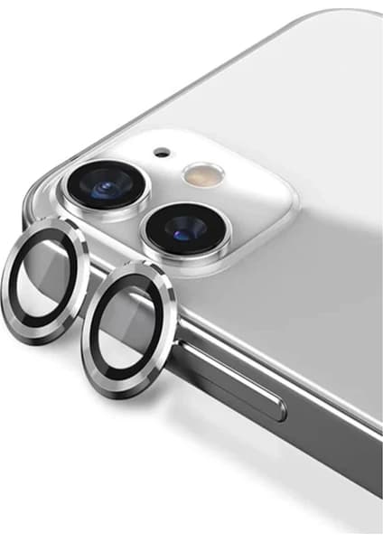 G-NEXT Apple iPhone 11/12/12 Mini Uyumlu Kamera Lens Koruyucu Gümüş
