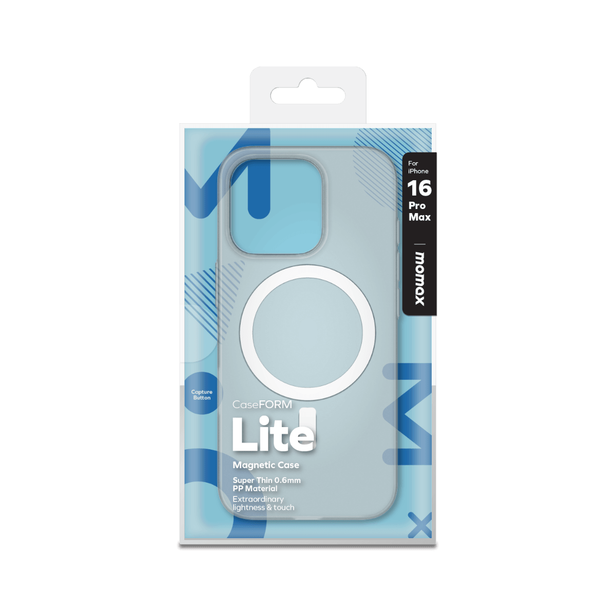 Lite CaseForm Magnetic Case iPhone 16 Pro Max (Transparent White)