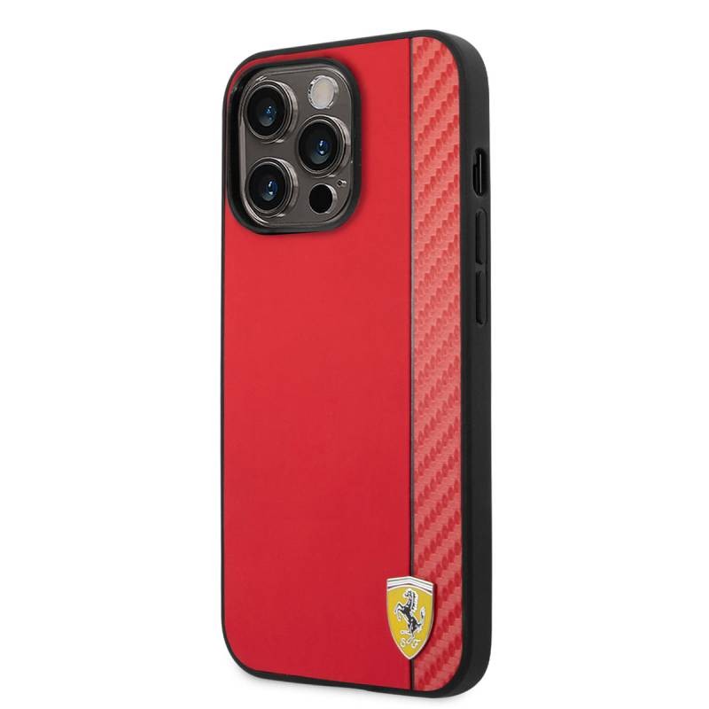 FERRARİ HC MAGSAFE PU CARBON RED iPhone 14 PRO MAX FEHMP14XAXRE