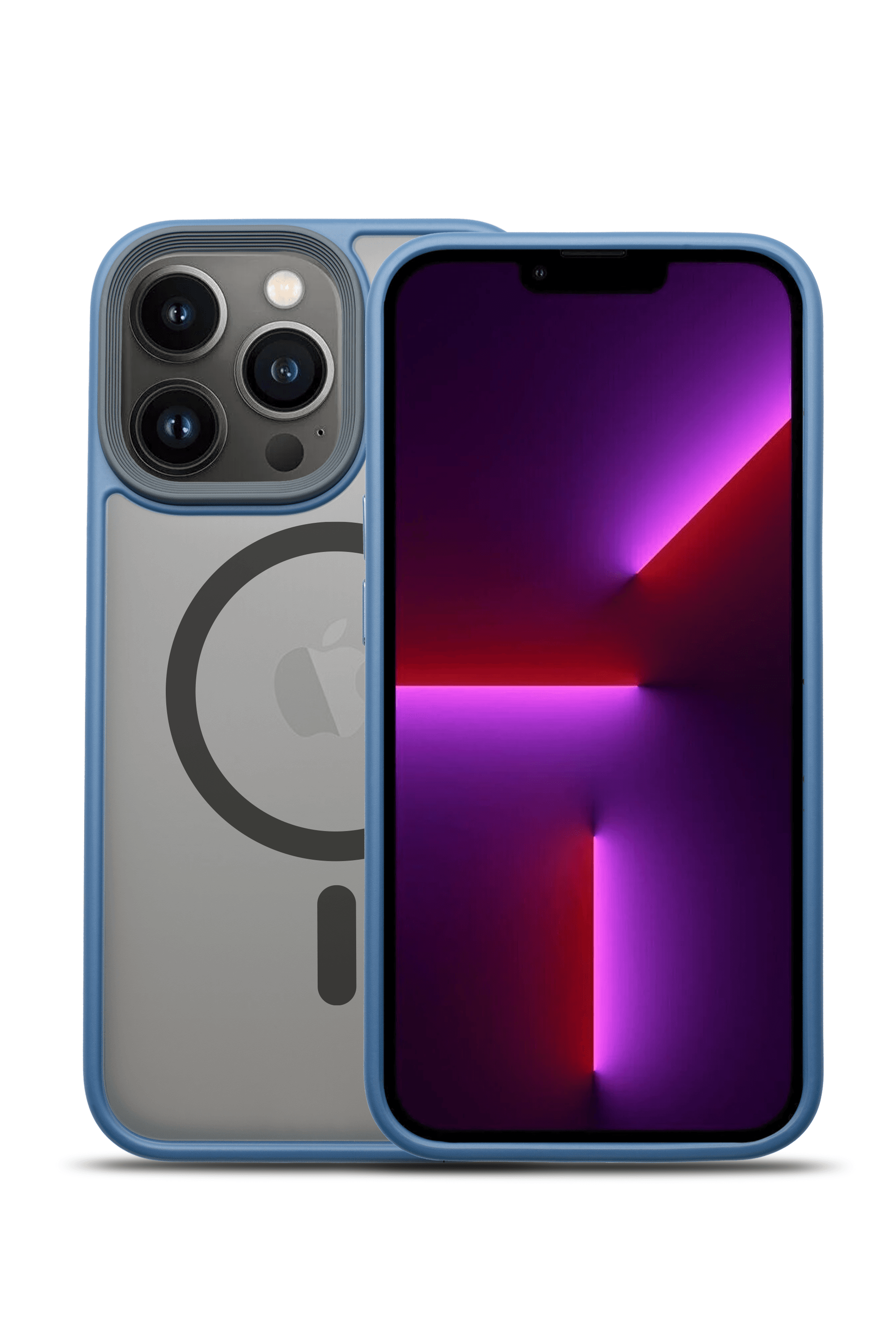 G-NEXT Apple iPhone 13 Pro Max Uyumlu Magsafe Şarj Özellikli BOLD Anti-Shock Kılıf - Tether Mavi