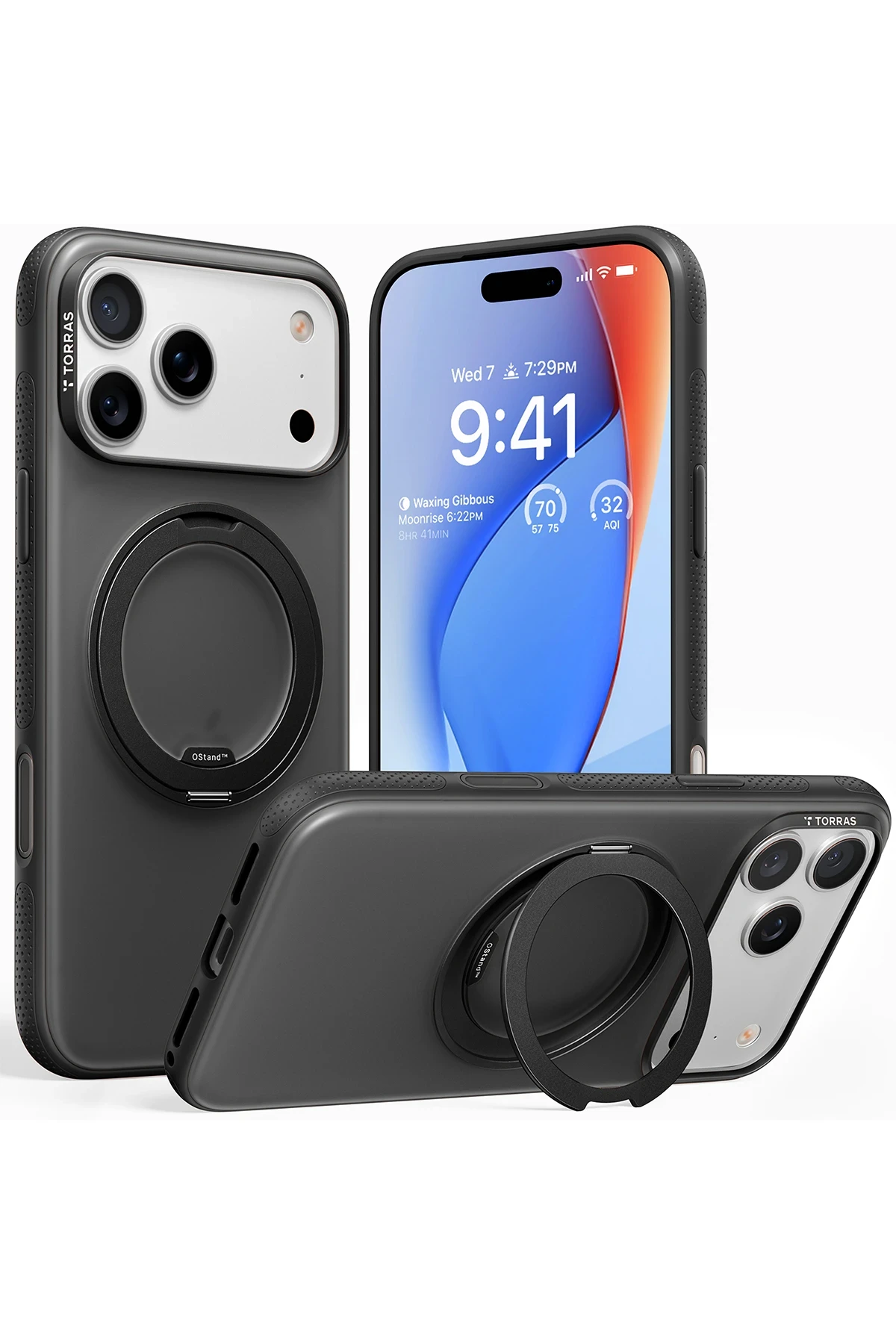 Torras Apple iPhone 17 O Stand R Fitness Serisi Magsafe Kılıf - Siyah