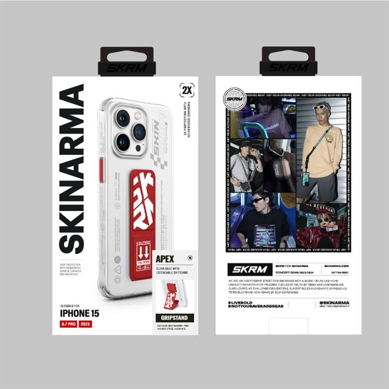 Skinarma Apple iPhone 15 Pro Max Apex Grip - Stand Red