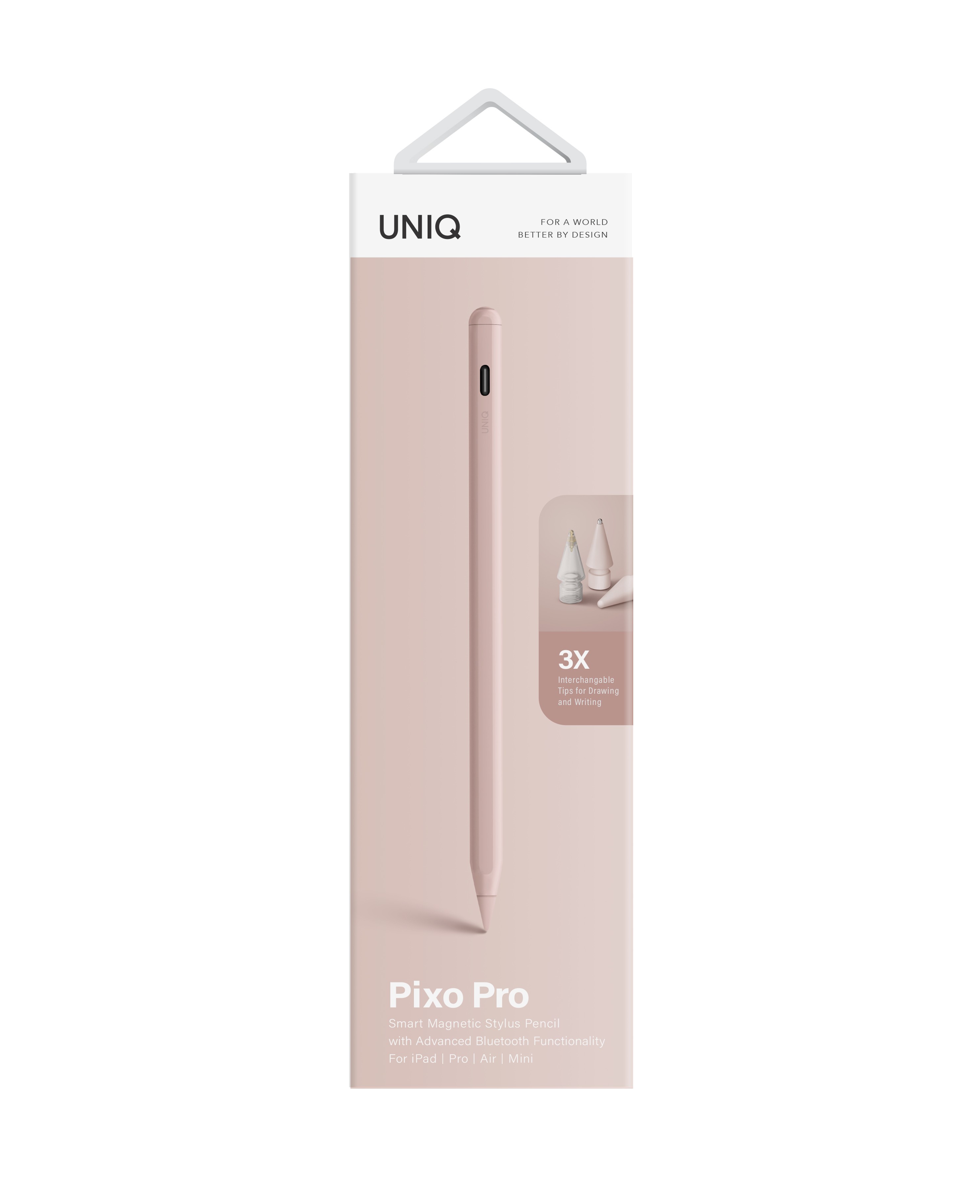 Uniq Pixo Pro iPad için Kablosuz Şarjlı Dokunmatik Kalem - Pembe