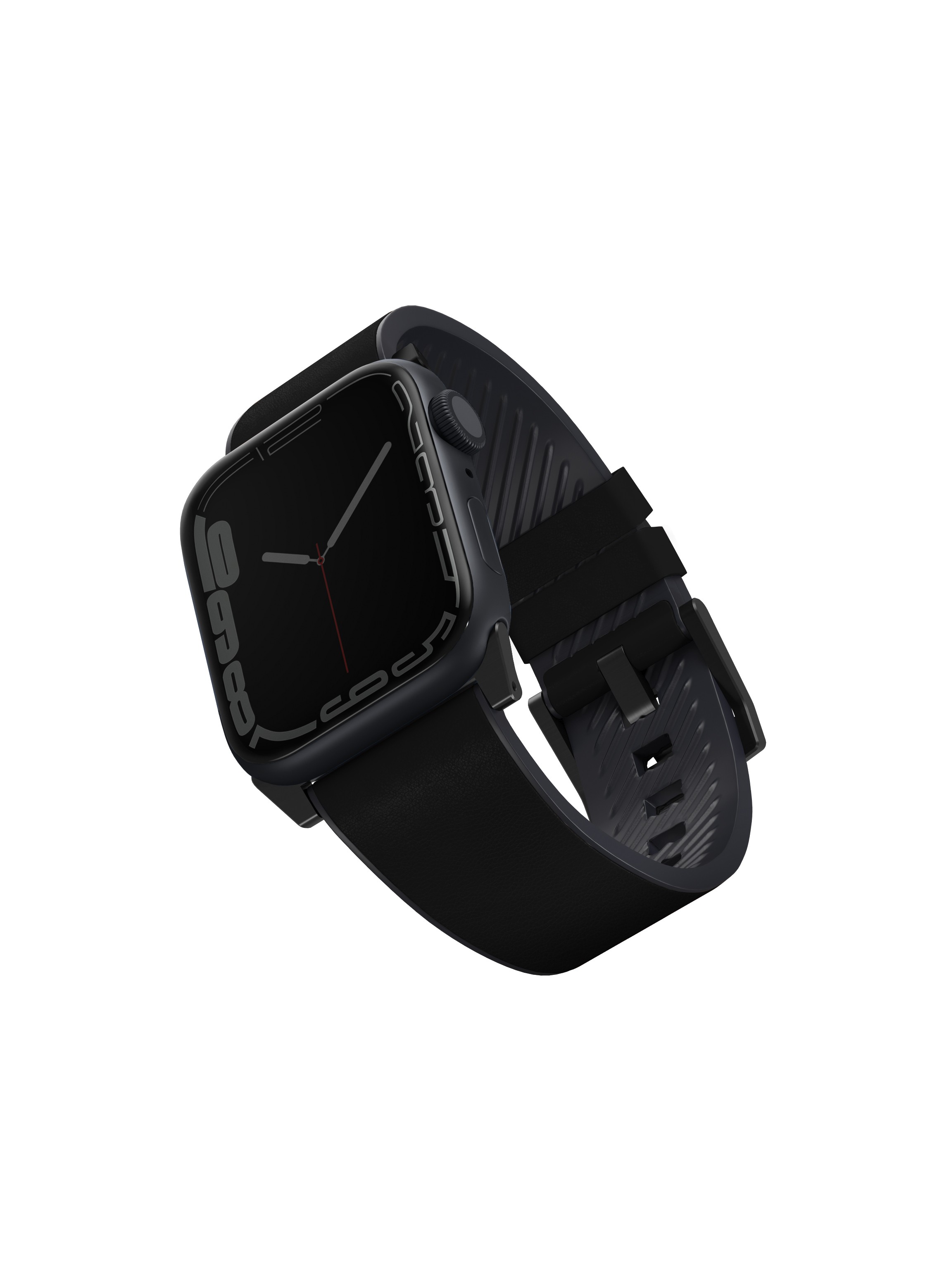Uniq Watch Ultra 49mm Straden Su Geçirmez Deri Kordon - Siyah