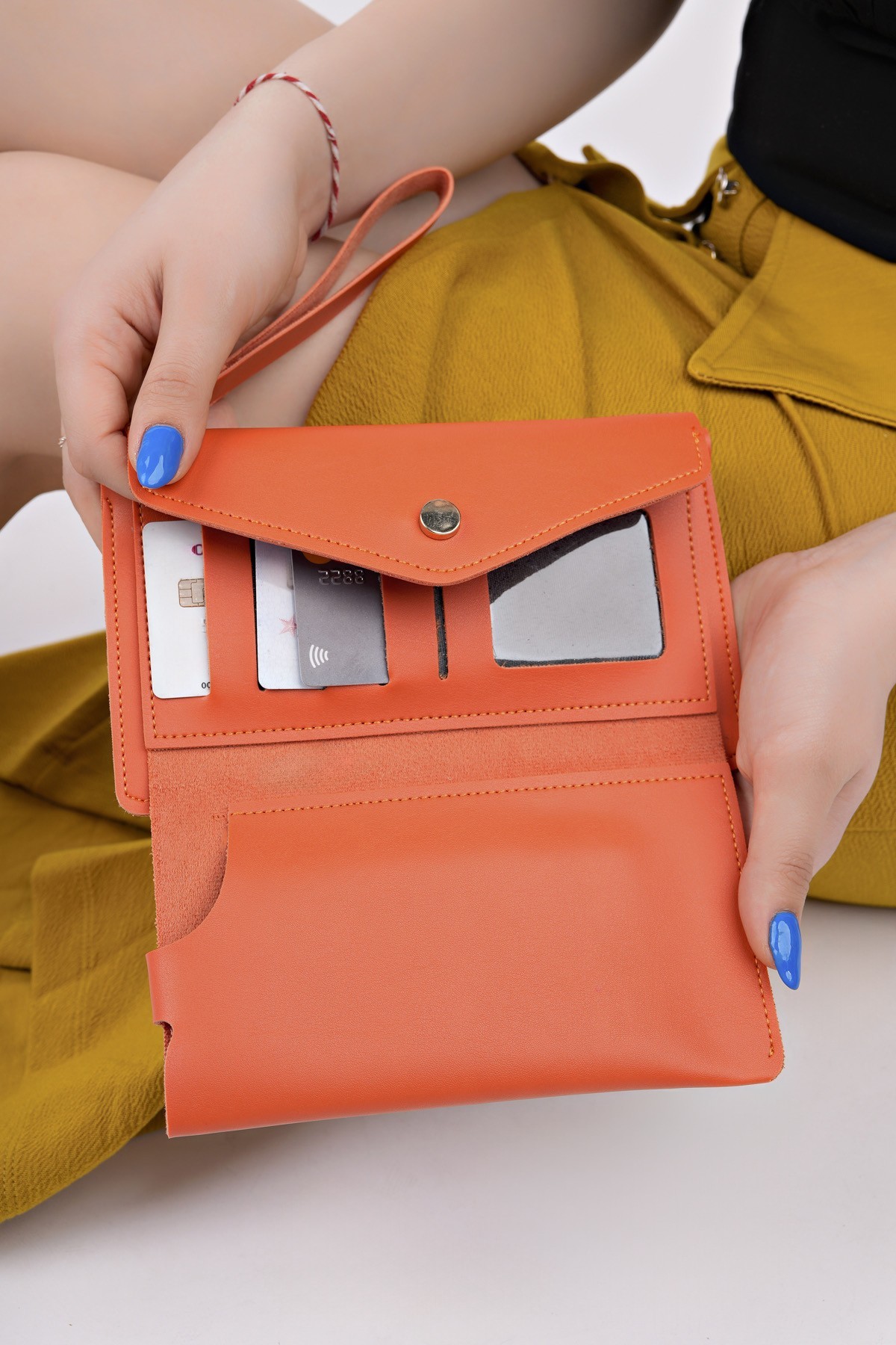 Muggo ENVELOP Telefon ve Bozuk Para Bölmeli Zarf Model Kadın Cüzdan