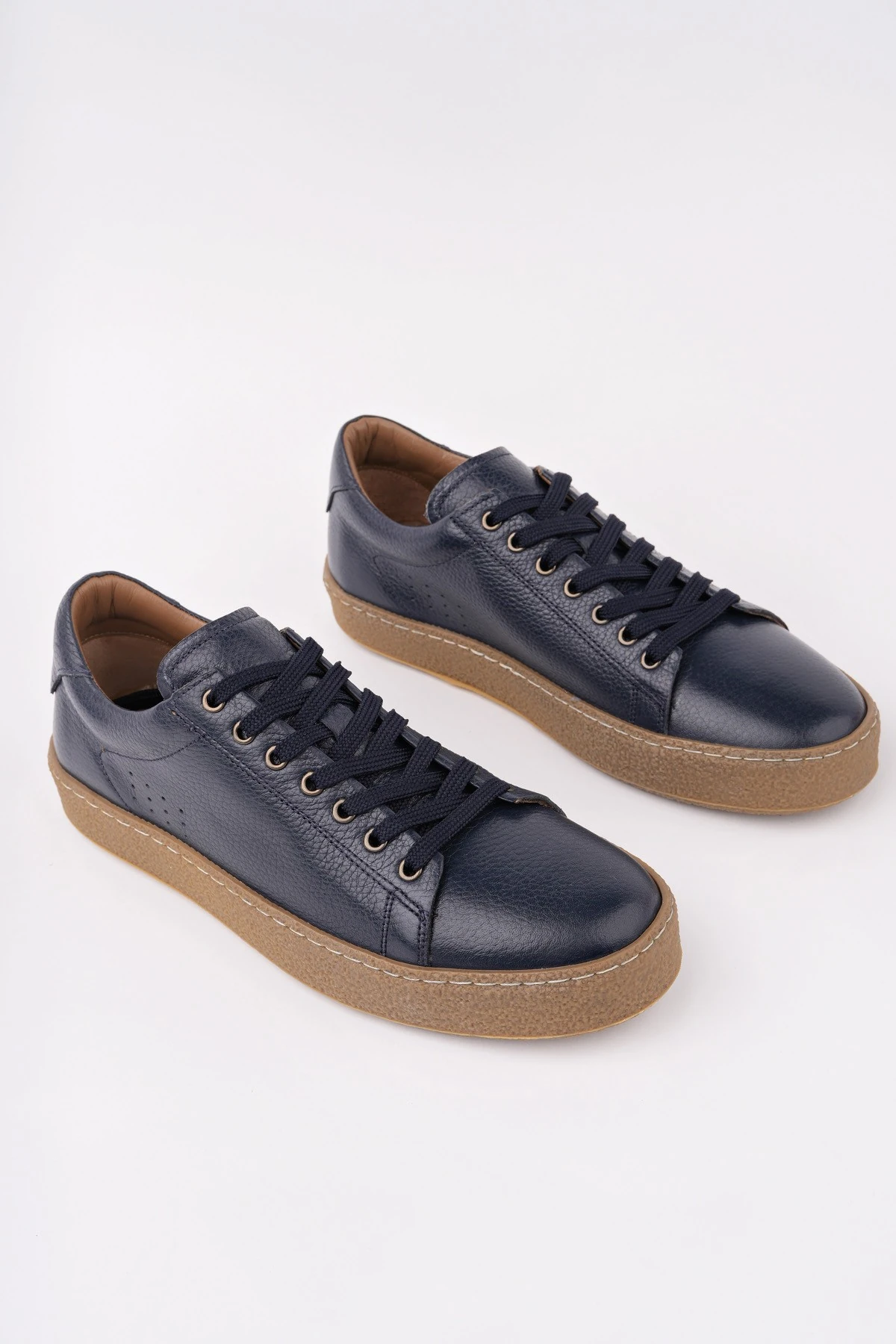 Muggo CRAW Kalın Taban Bağcıklı Hakiki Deri Erkek Günlük Casual Sneaker