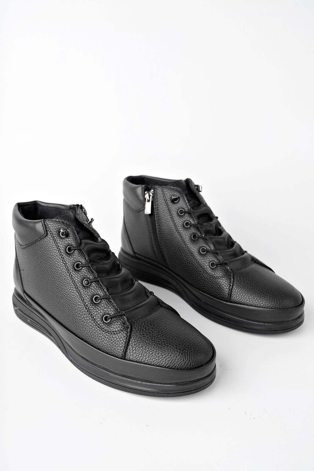 Muggo  M0226 Garantili Erkek Kışlık Bağcıklı Fermuarlı Bot