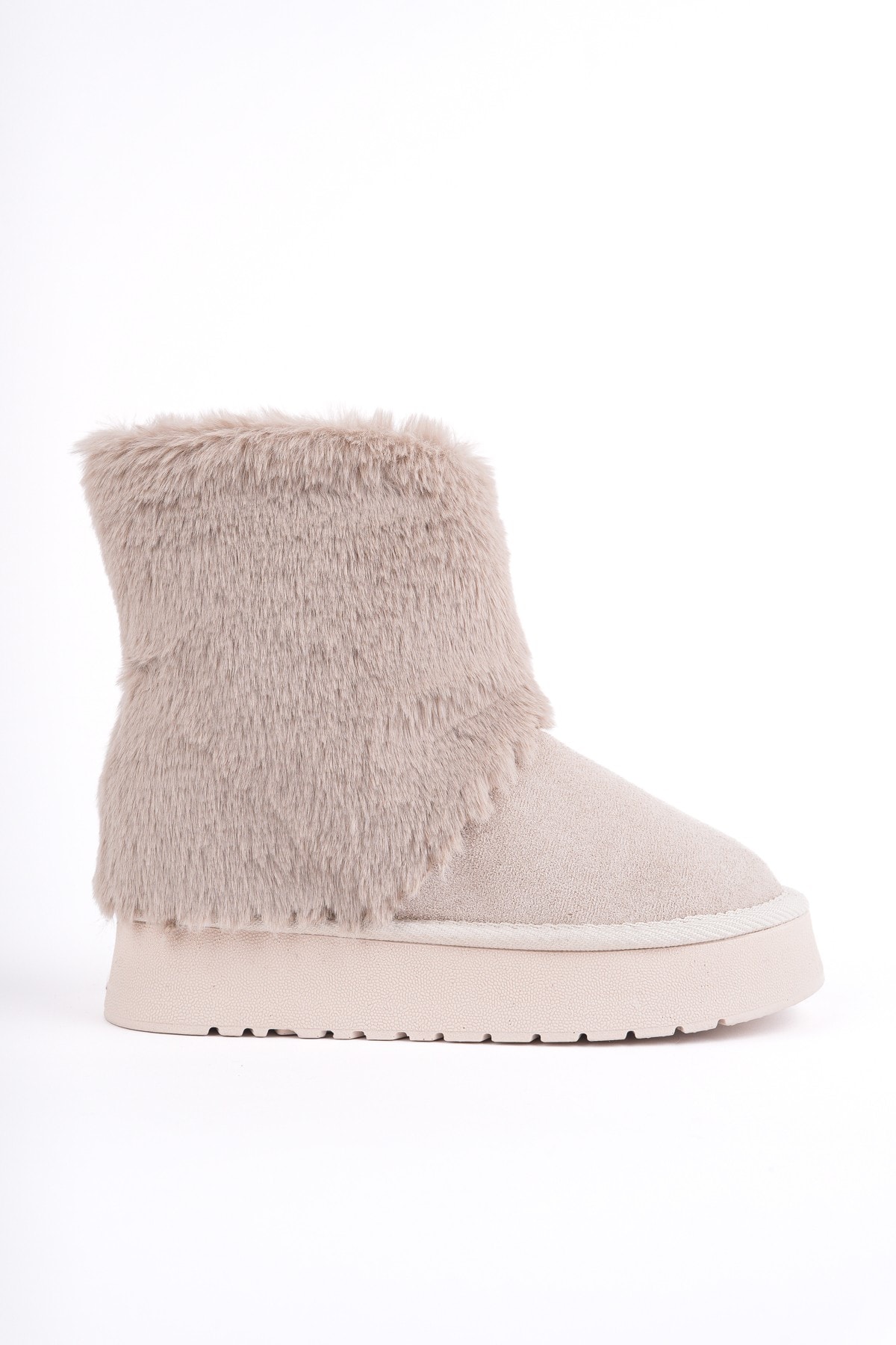 Muggo COZY Kürklü Kalın Taban Çocuk Kışlık Mini Bot - BEJ