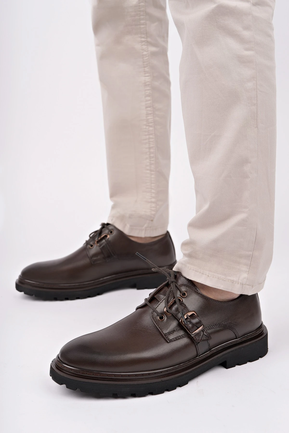 Muggo PRAG Bağcıklı Hakiki Deri Erkek Günlük Casual Ayakkabı