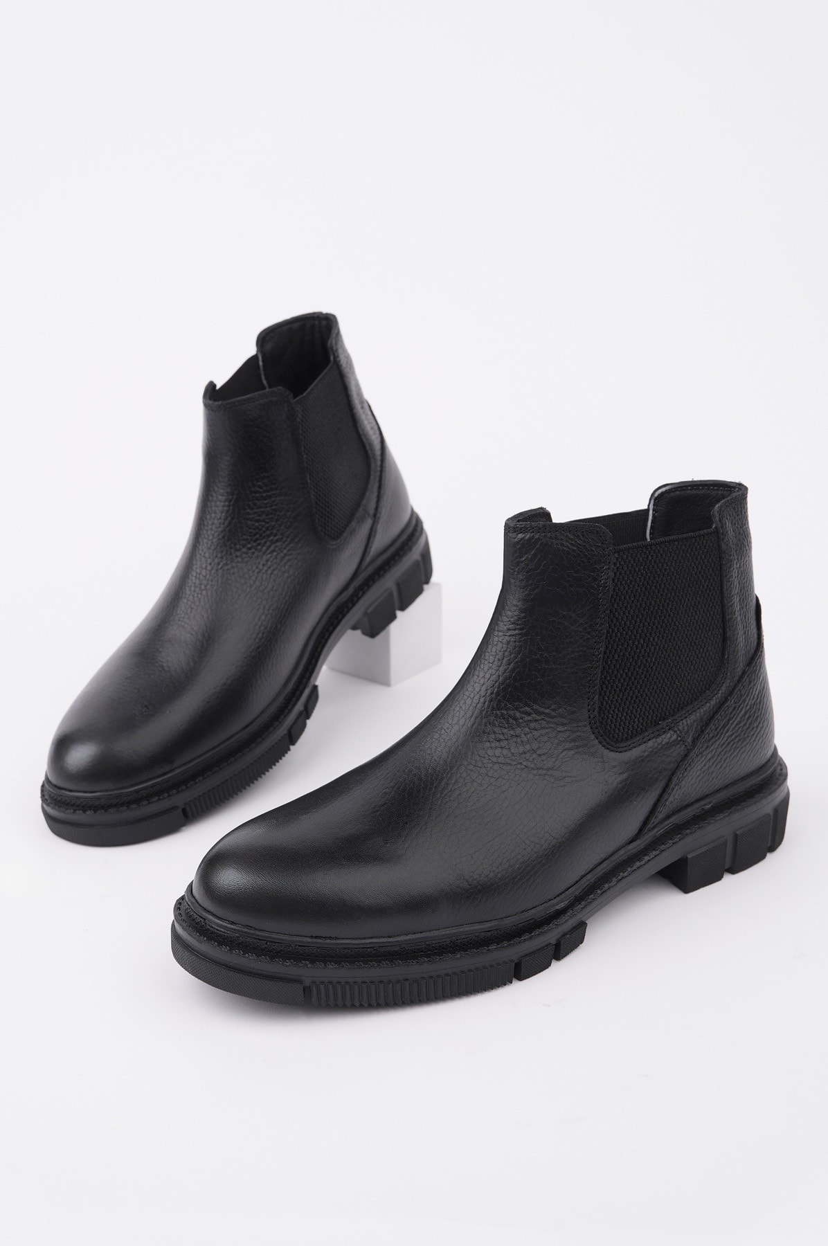 Muggo THOR Garantili Hakiki Deri Kalın Taban Erkek Kışlık Chelsea Bot