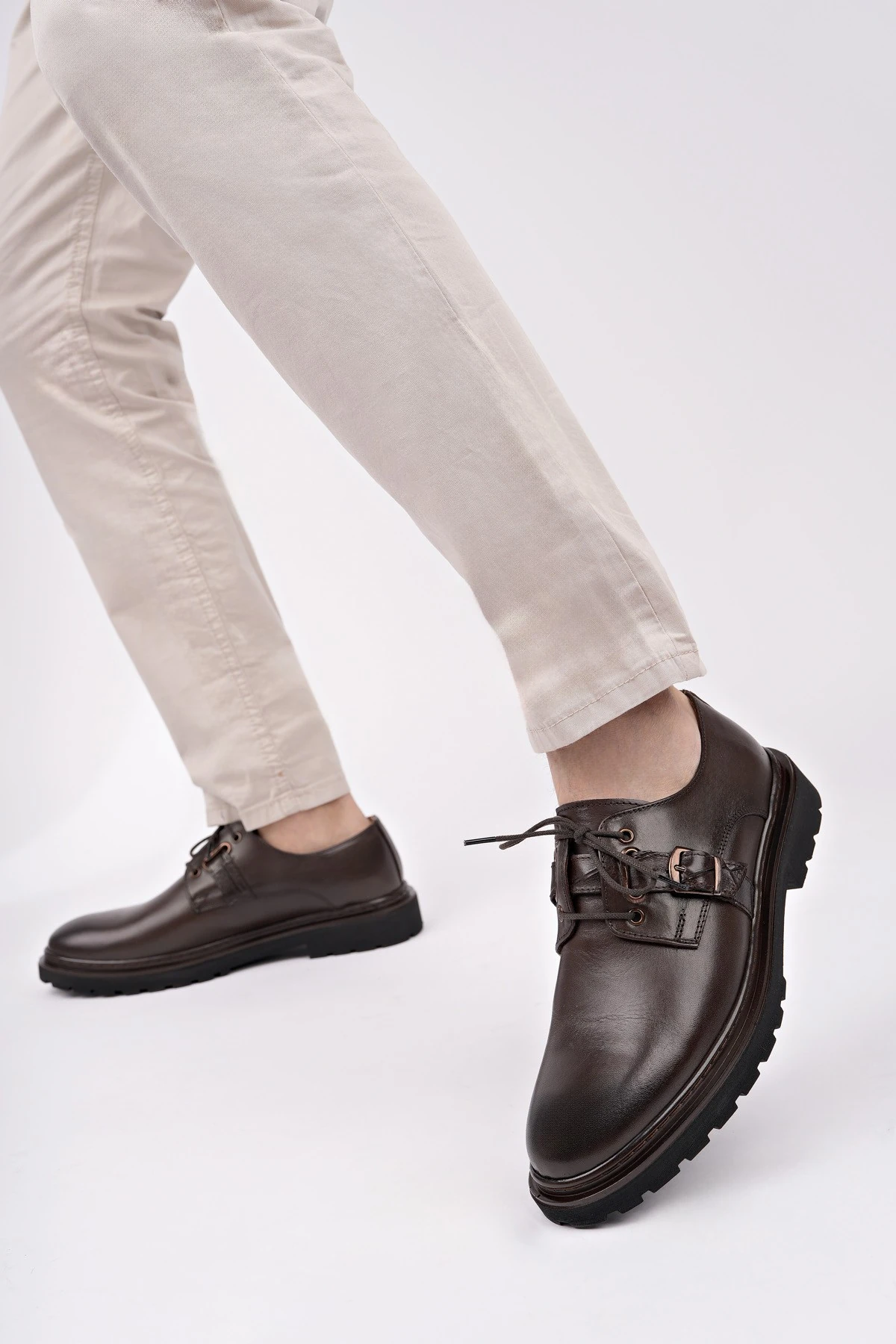 Muggo PRAG Bağcıklı Hakiki Deri Erkek Günlük Casual Ayakkabı