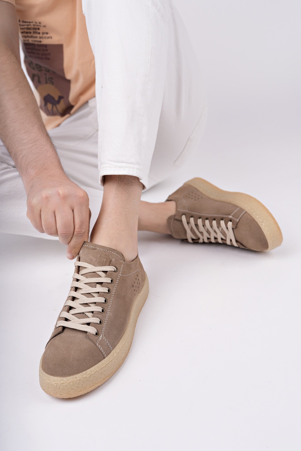 Muggo MİDWAY Bağcıklı Hakiki Deri Erkek Günlük Sneaker Spor Ayakkabı