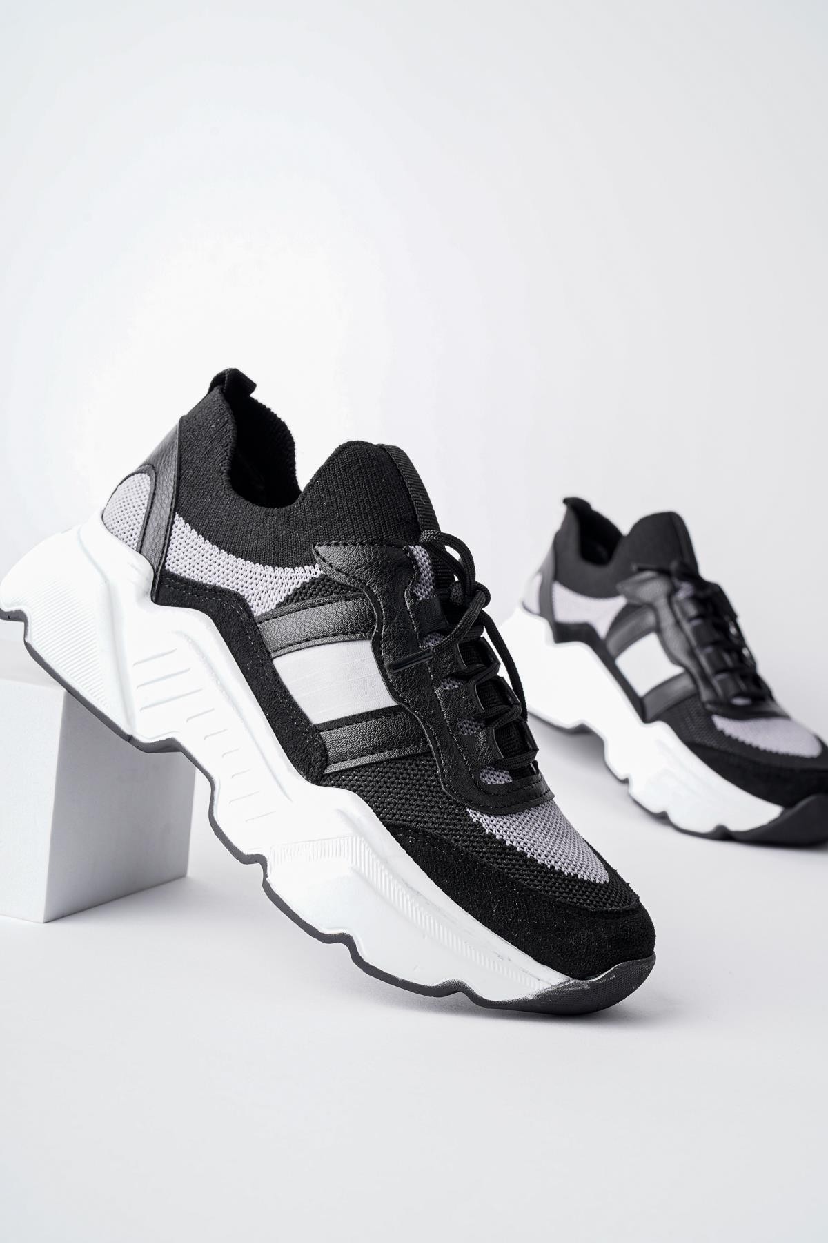 Muggo SEPHO Garantili Günlük Yürüyüş Koşu Yüksek Taban Rahat Kadın Sneaker Spor Ayakkabı