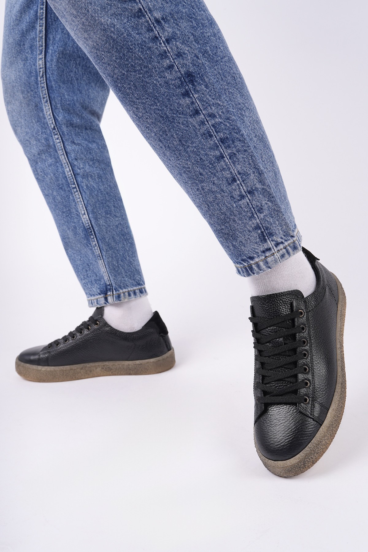 Muggo THOMAS Bağcıklı Hakiki Deri Erkek Günlük Sneaker Spor Ayakkabı