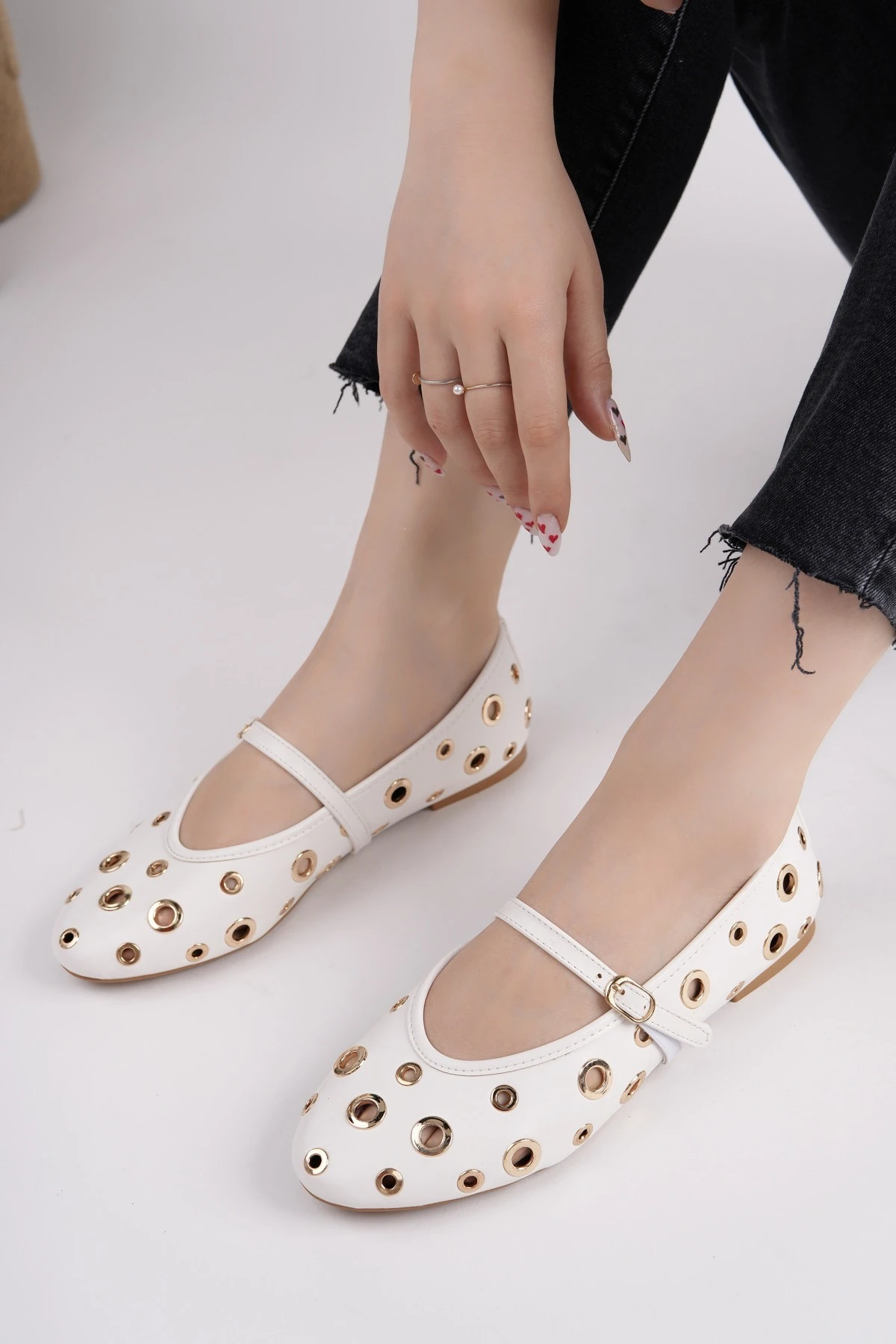 Muggo MİSHA Tek Bant Troklu Günlük Kadın Babet