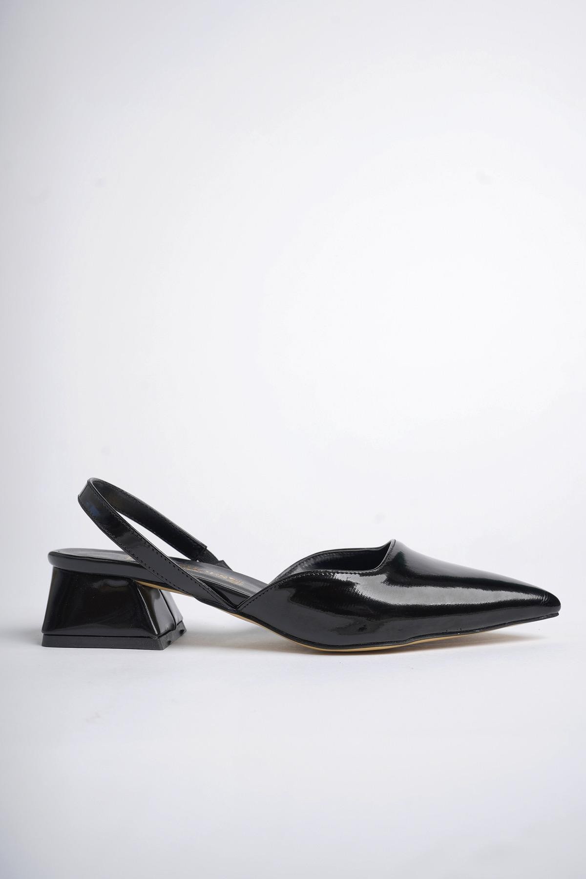 Muggo MİRANDA Garantili Arkası Açık Bilek Detaylı Kısa Topuklu Kadın Ayakkabı