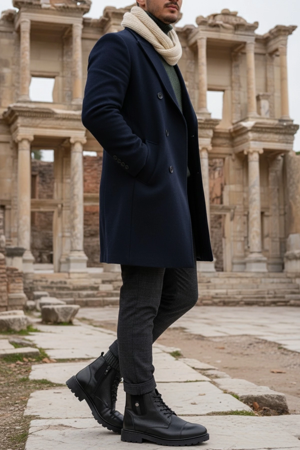 Muggo RAFA Fermuarlı Bağcıklı Kürklü Erkek Bot 