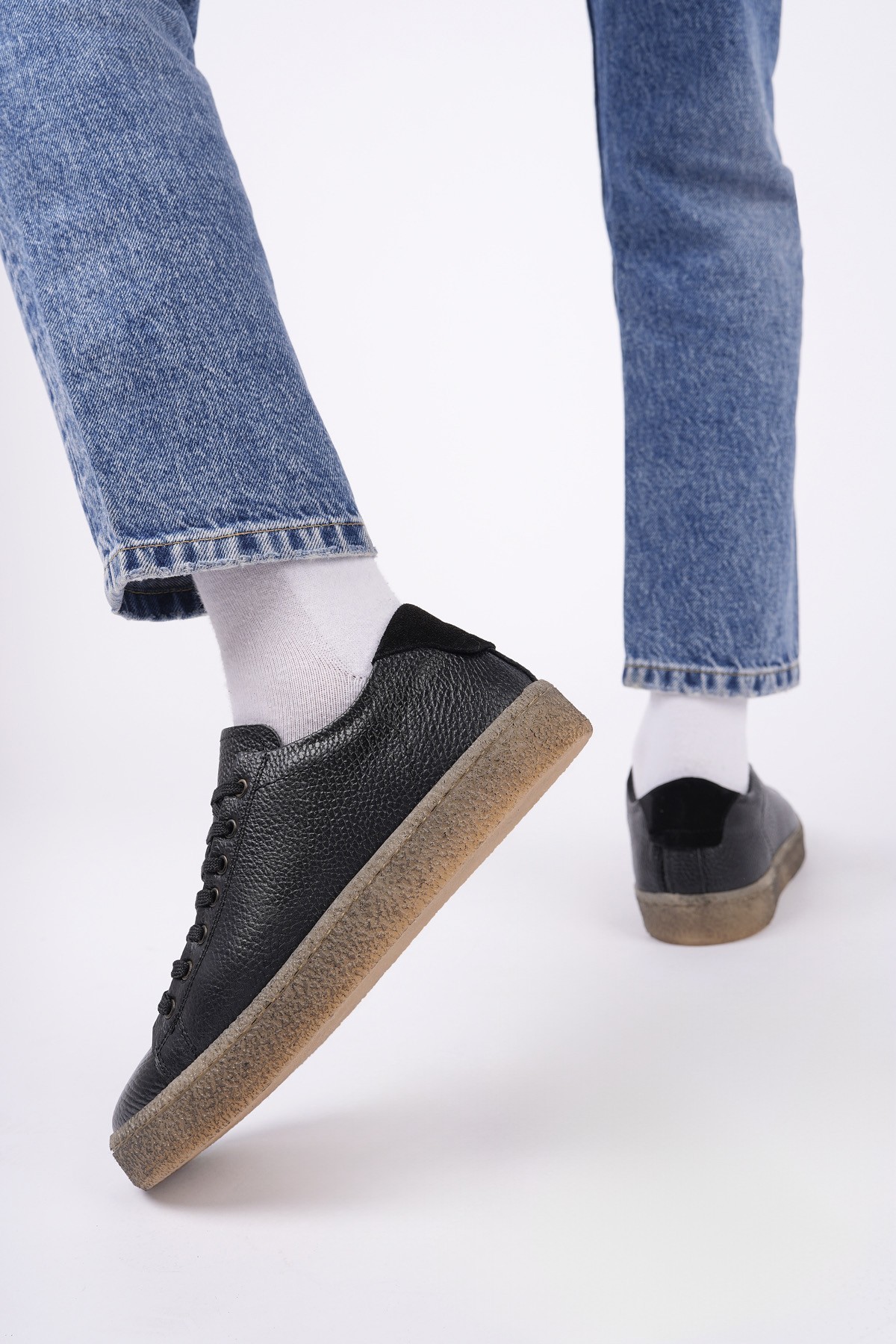 Muggo THOMAS Bağcıklı Hakiki Deri Erkek Günlük Sneaker Spor Ayakkabı
