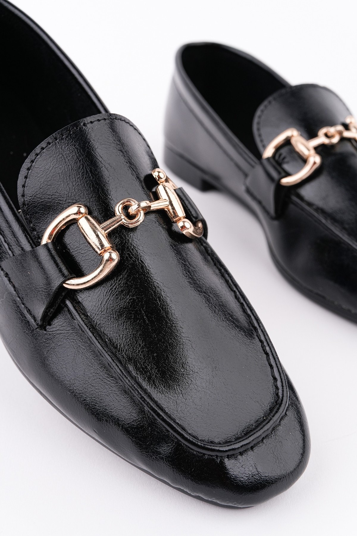 Muggo STRİDE Metal Tokalı Kadın Günlük Loafer Ayakkabı