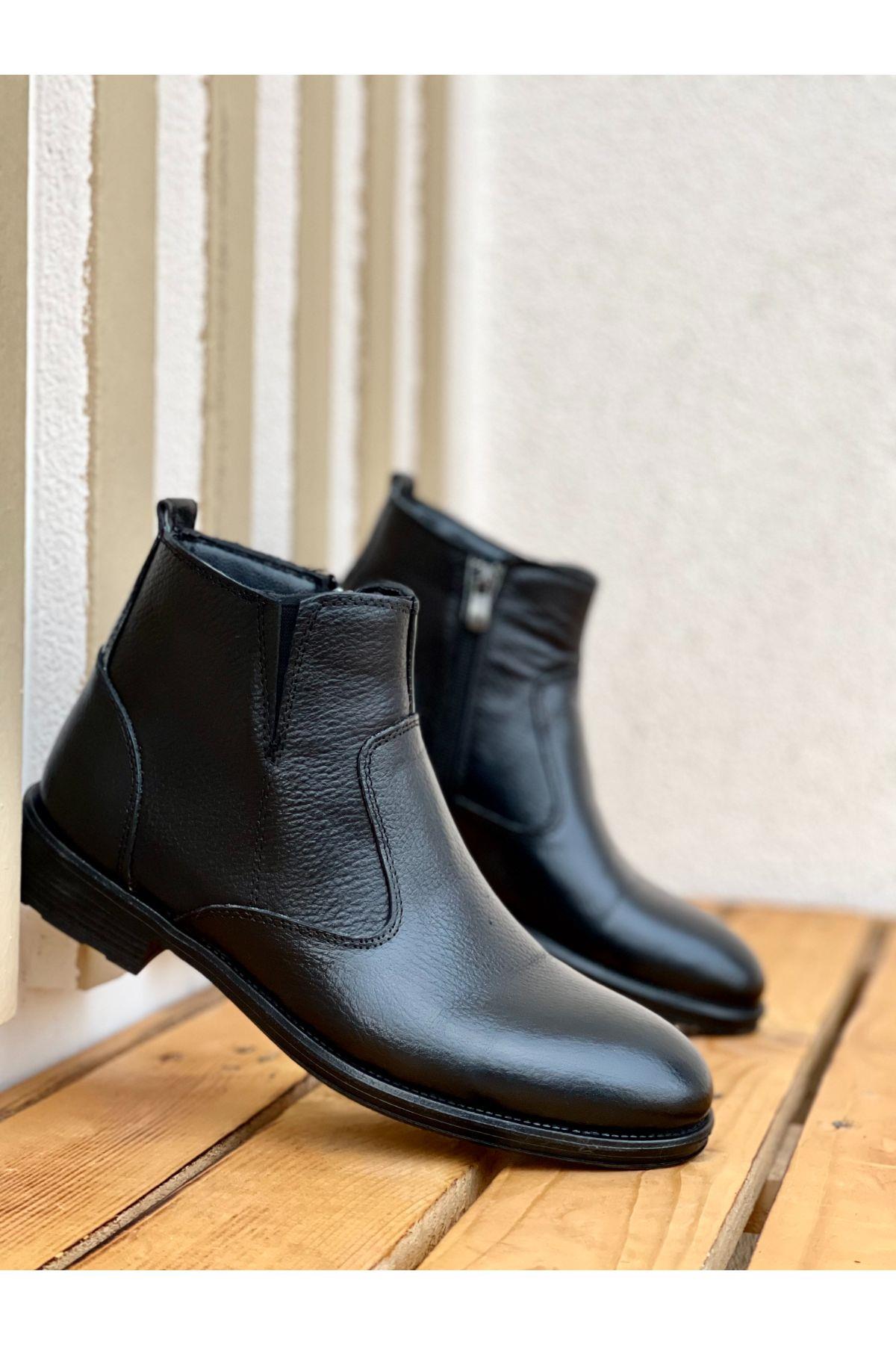 Muggo Men M027 Hakiki Deri Erkek Bot