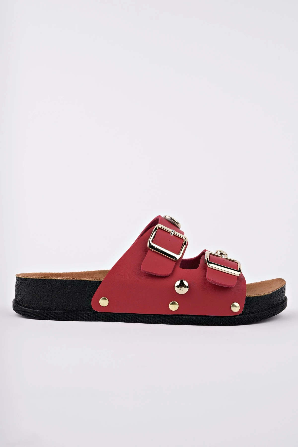 Muggo CROSS Çift Bantlı Ayarlanabilir Kemerli Günlük Kadın Terlik