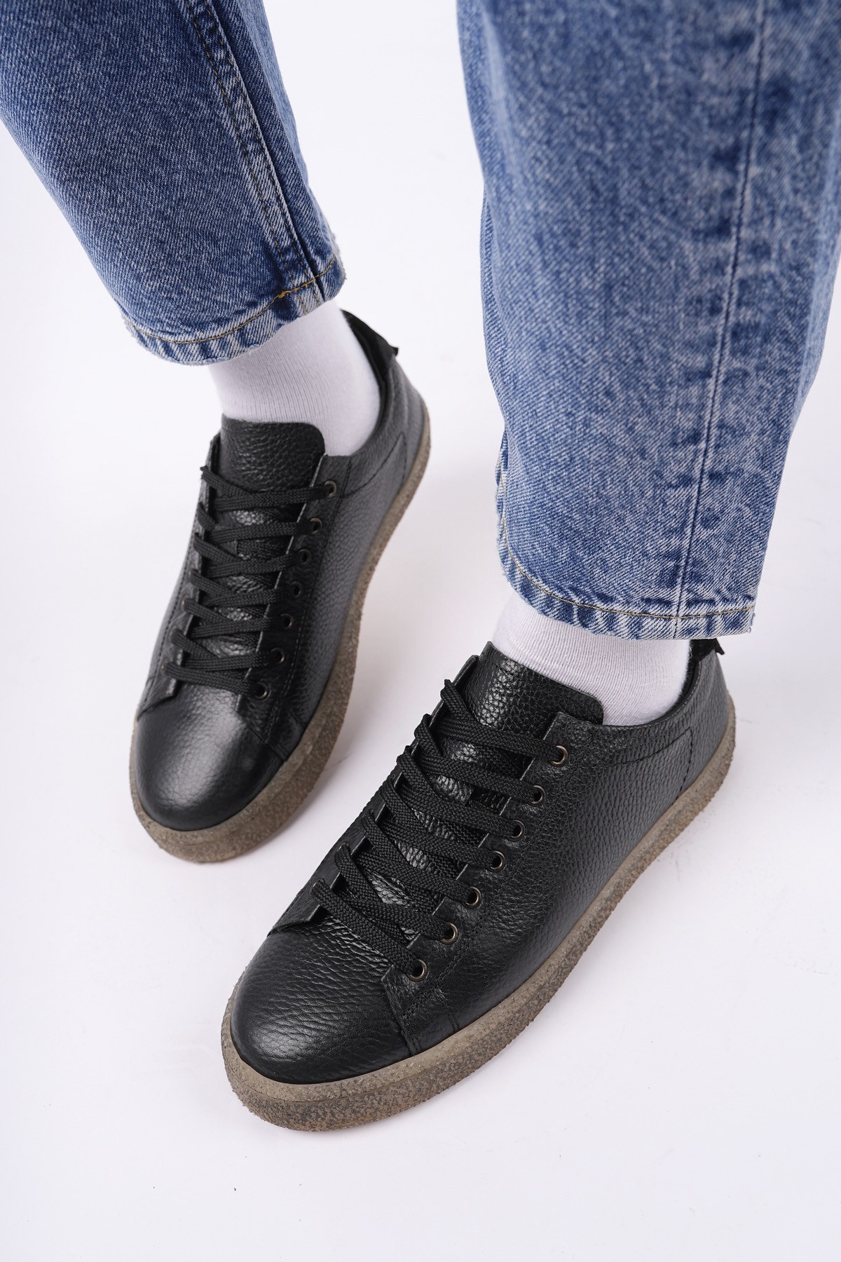 Muggo THOMAS Bağcıklı Hakiki Deri Erkek Günlük Sneaker Spor Ayakkabı