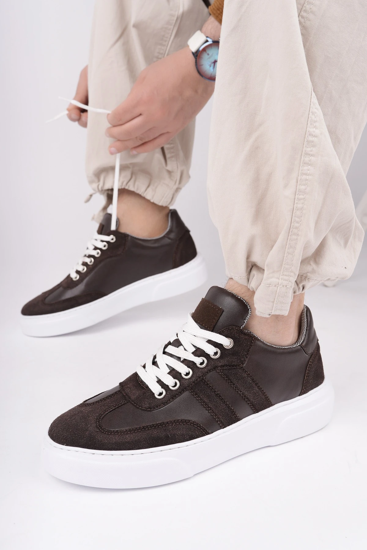 Muggo LOGAN Kalın Taban Bağcıklı Erkek Günlük Sneaker Spor Ayakkabı