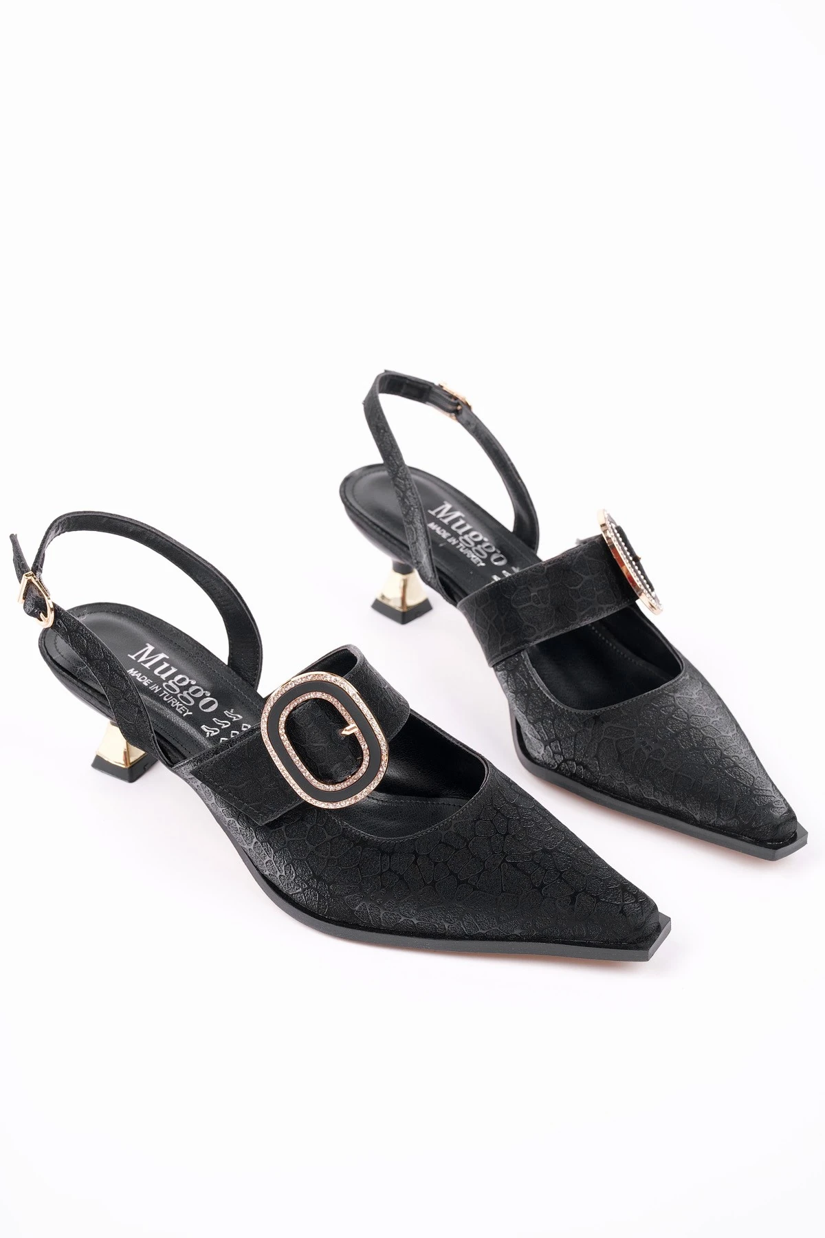Muggo MARİANA Toka Detaylı Kadın Günlük Klasik Topuklu Ayakkabı