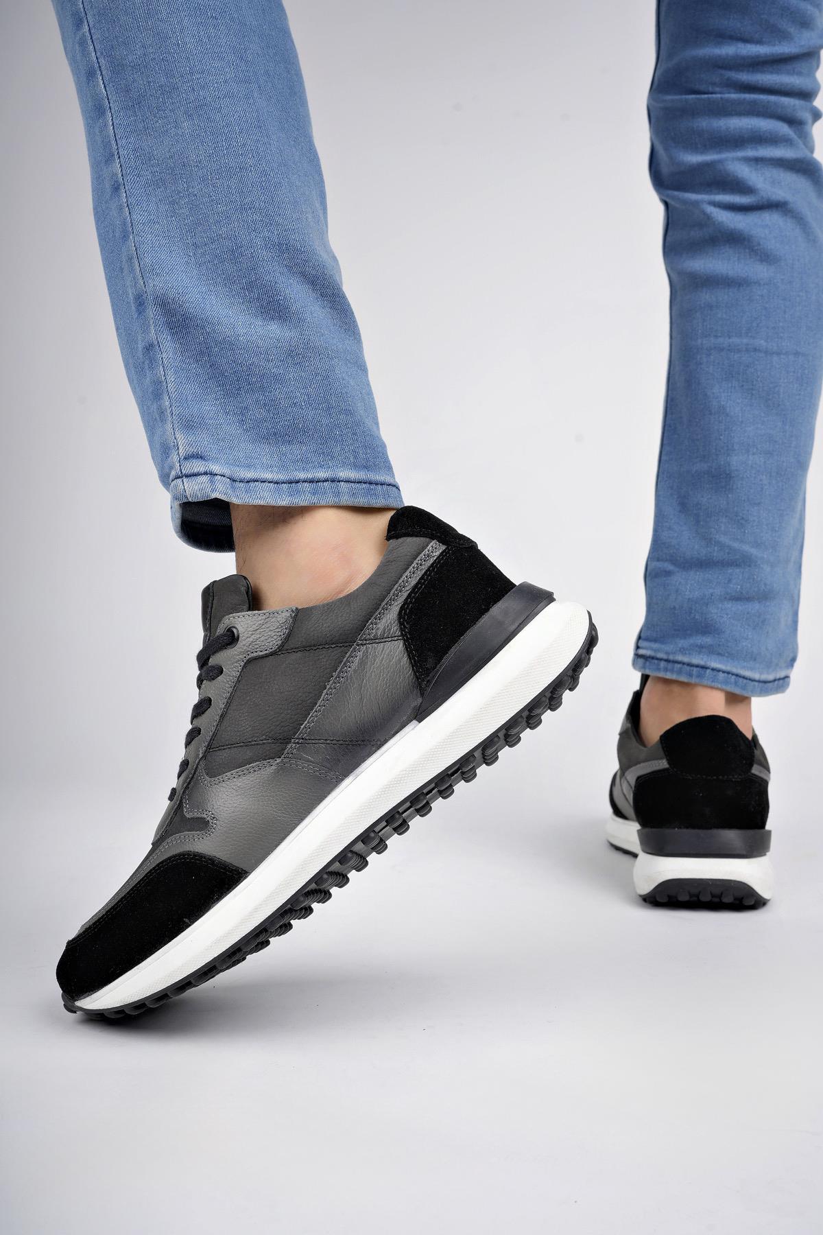 Muggo MERTENS Garantili Hakiki Deri Bağcıklı Günlük Erkek Casual Ayakkabı