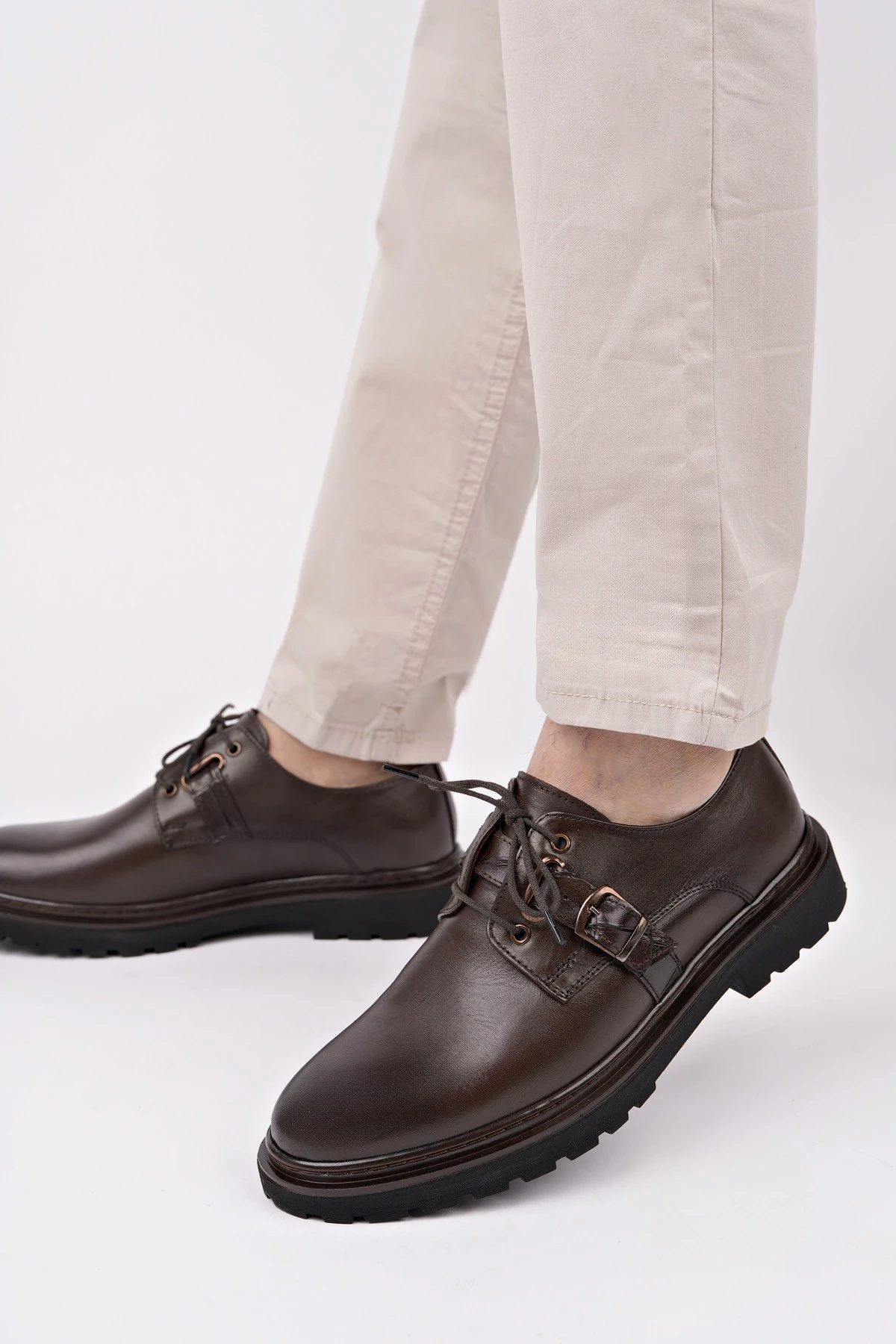 Muggo PRAG Bağcıklı Hakiki Deri Erkek Günlük Casual Ayakkabı