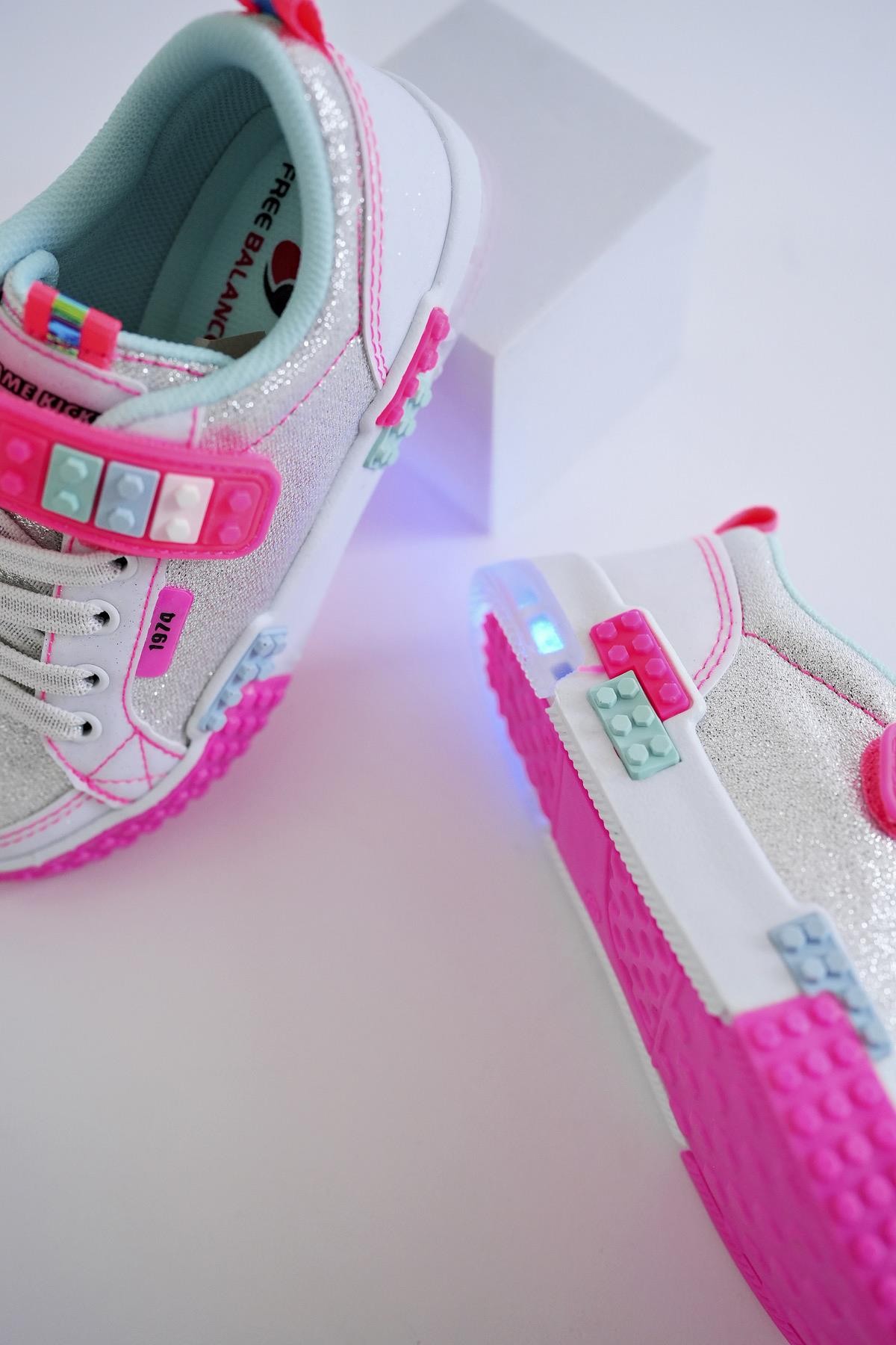 Muggo SONİC Garantili Legolu Bağcıklı ve Cırtlı Ortopedik Çocuk Sneaker Spor Ayakkabı