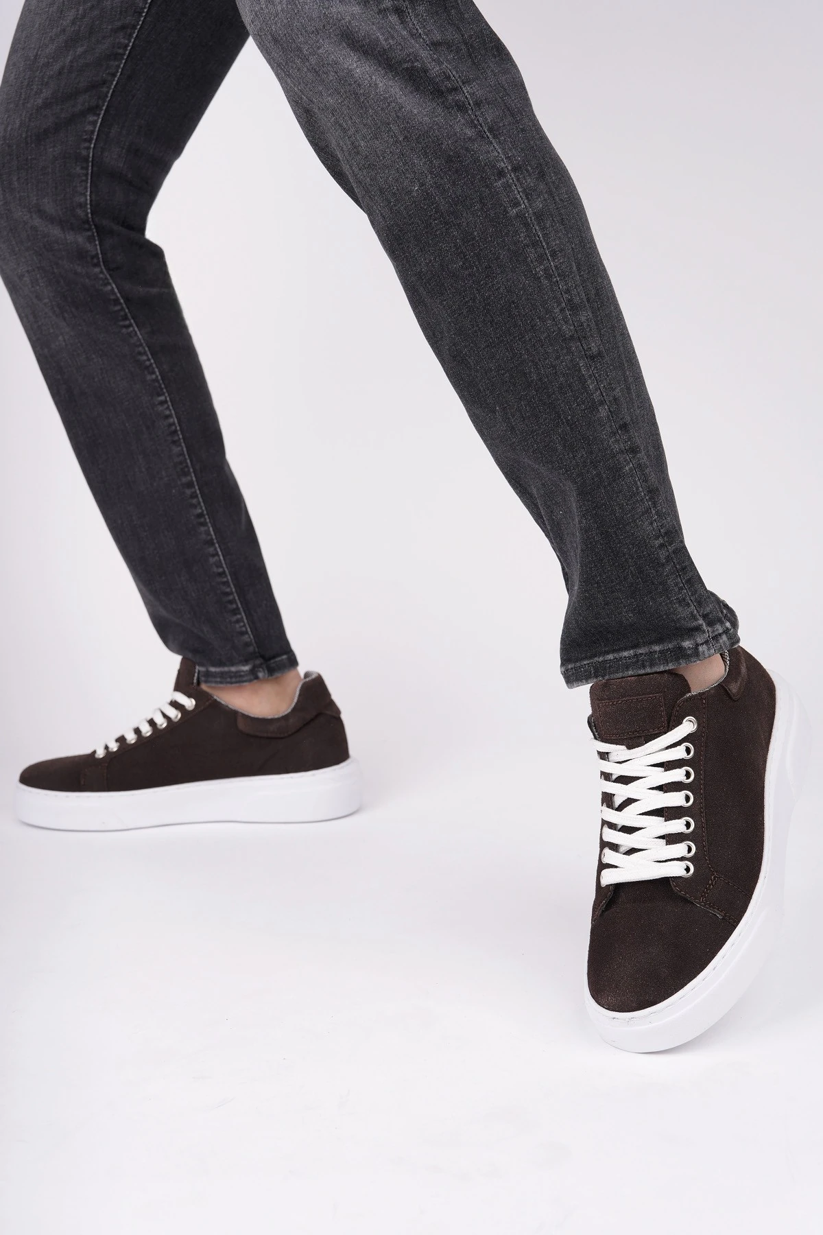 Muggo ZEYN Kalın Taban Bağcıklı Erkek Günlük Sneaker Spor Ayakkabı