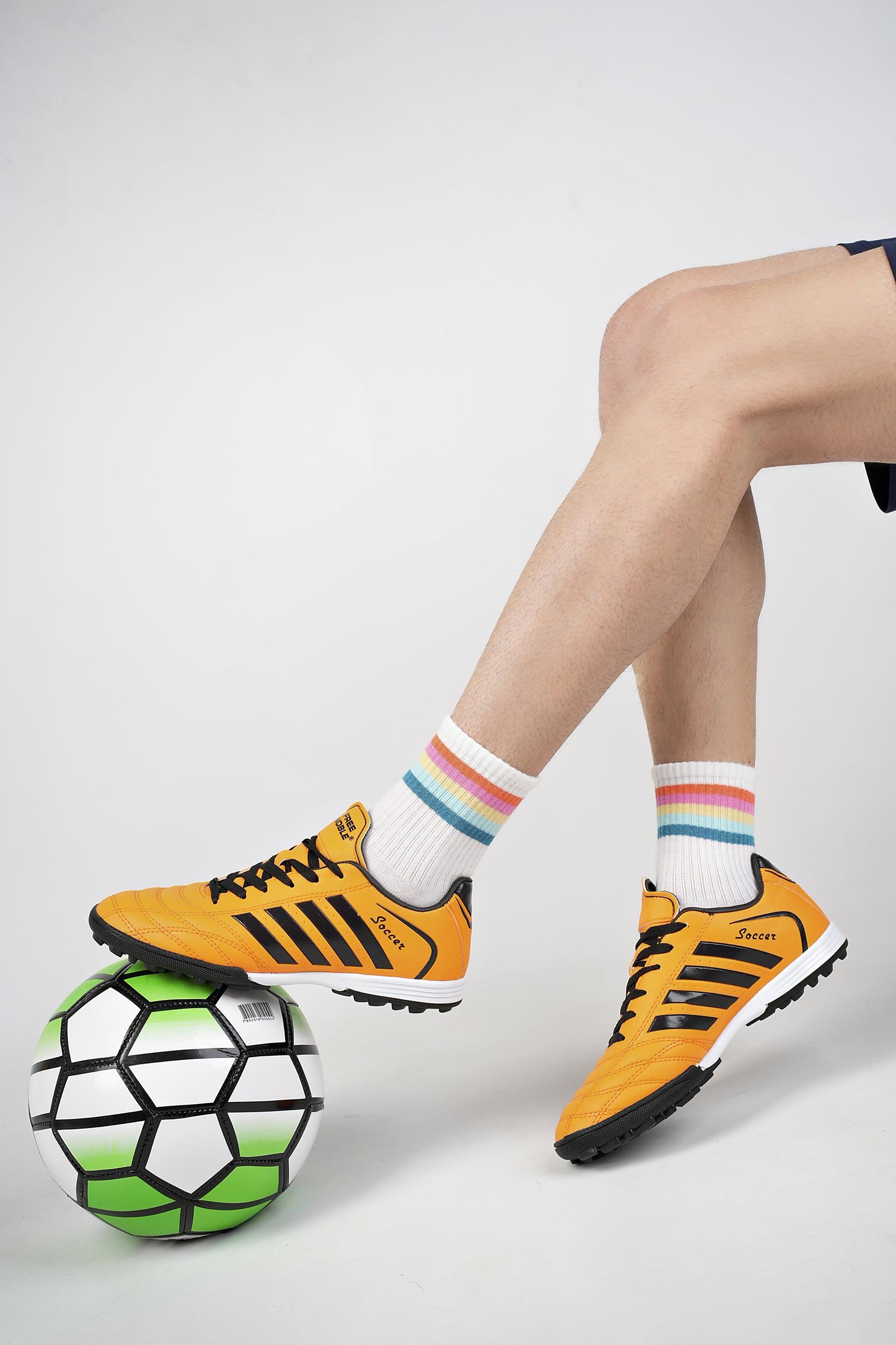 Muggo Gomez Unisex Garantili Halı Saha Çim Saha Futbol Ayakkabısı - TURUNCU