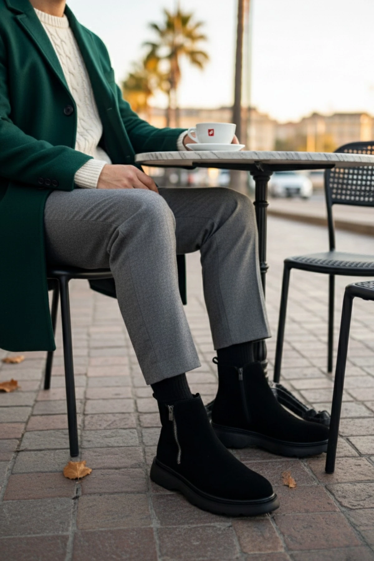 Muggo Chelsea Hakiki Deri Çift Fermuarlı Garantili Erkek Kışlık Bot