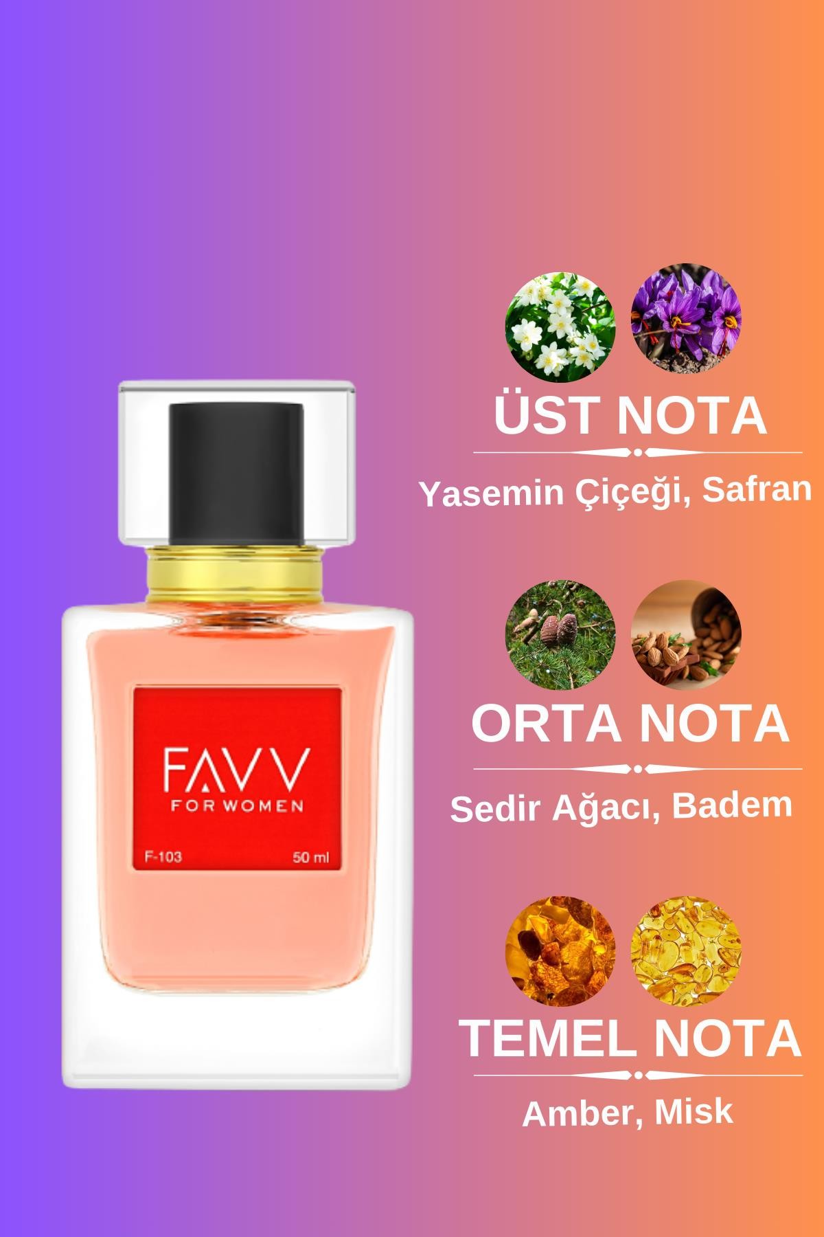 Favv F103 Floral 50 Ml Edp Kadın Parfüm