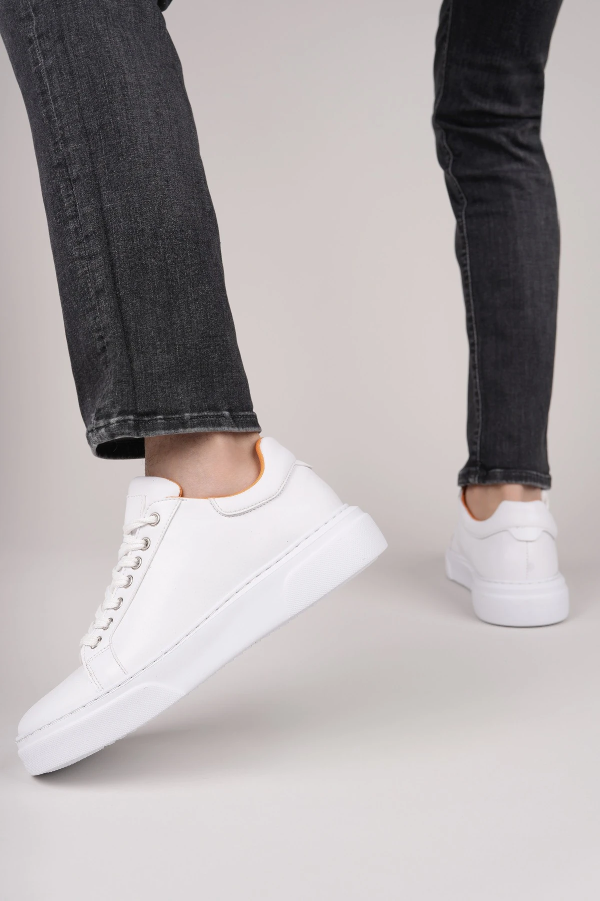 Muggo ZEYN Kalın Taban Bağcıklı Erkek Günlük Sneaker Spor Ayakkabı