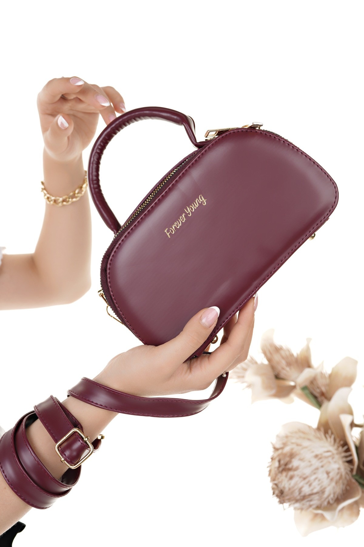 Muggo ARNELA Kadın Çift Bölmeli El ve Omuz Çantası