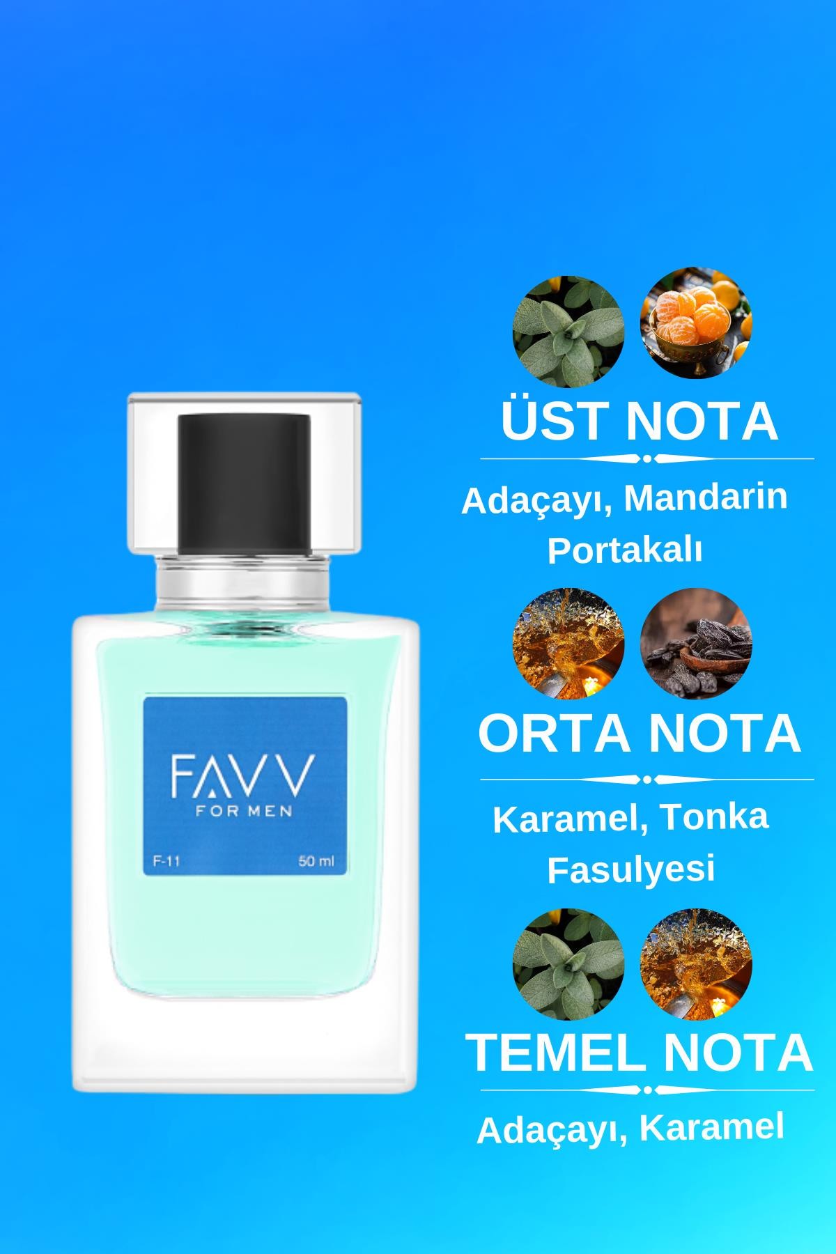 Favv F11 Woody 50 Ml Edp Erkek Parfüm