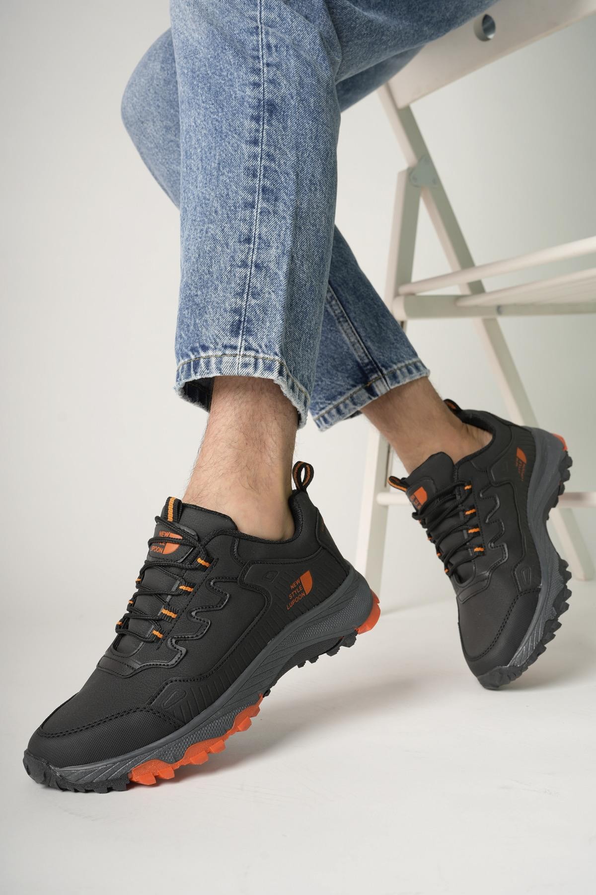 Muggo North Unisex Garantili Kışlık Trekking Outdoor Sneaker Ayakkabı - SİYAH