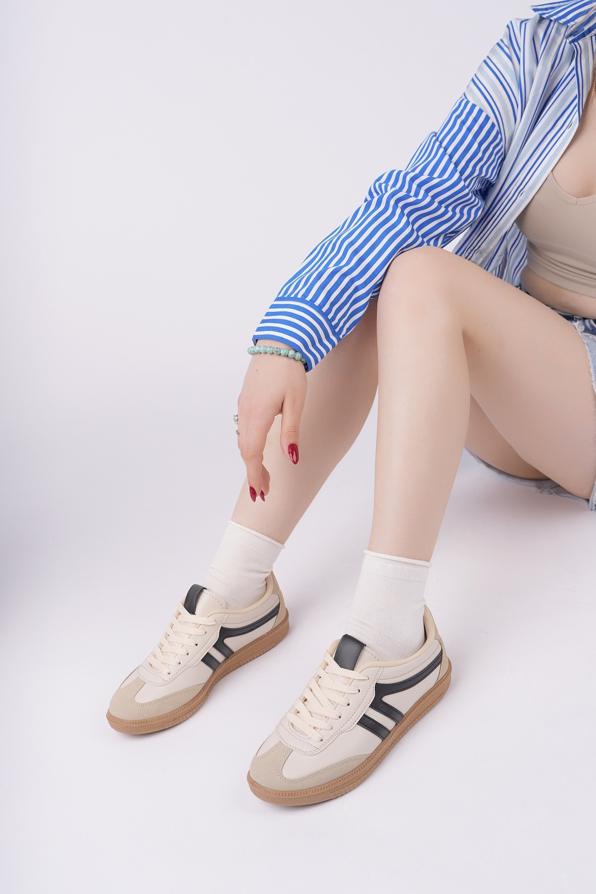 Muggo GARCİA Garantili Unisex Ortopedik Günlük Bağcıklı Yürüyüş Koşu Sneaker Spor Ayakkabı