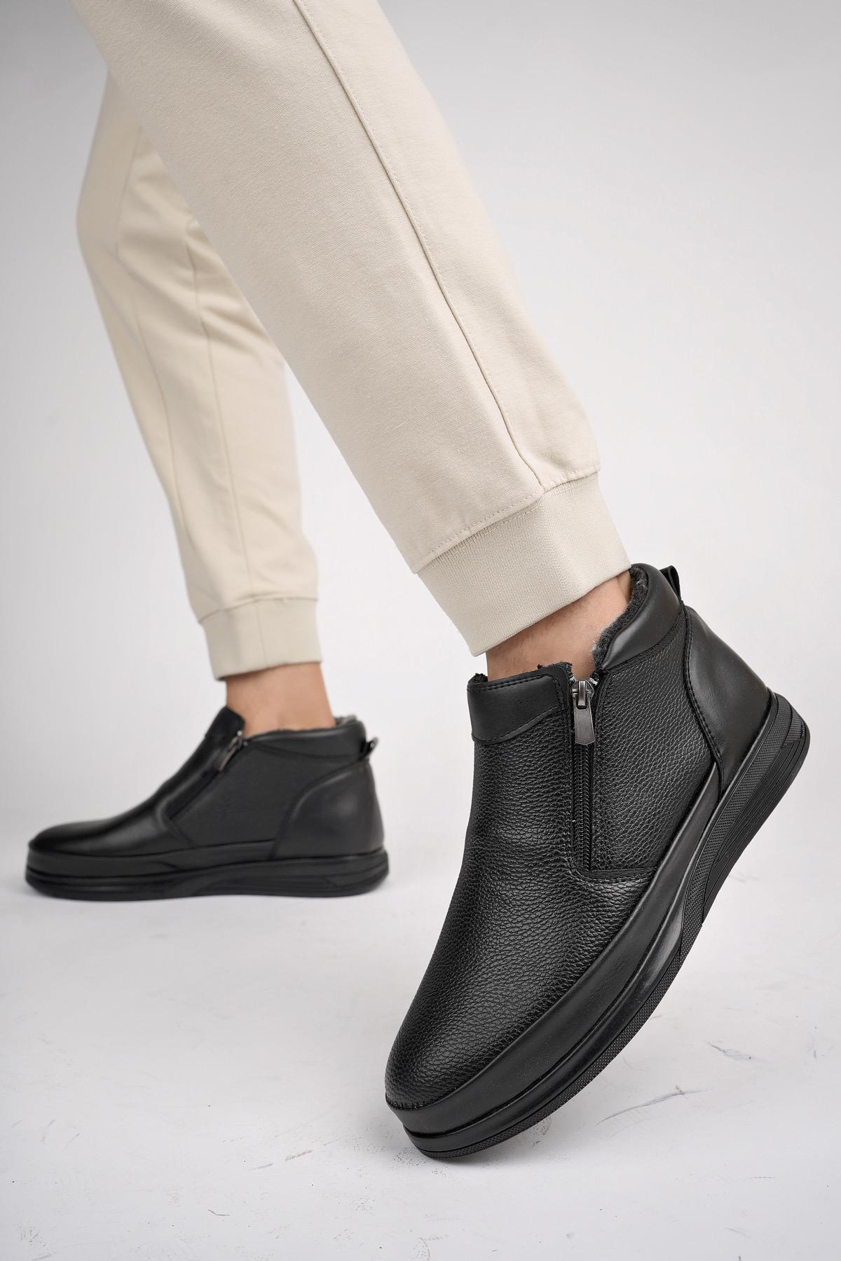 Muggo DAVİLA Garantili Çift Fermuarlı Kürklü Erkek Bot 