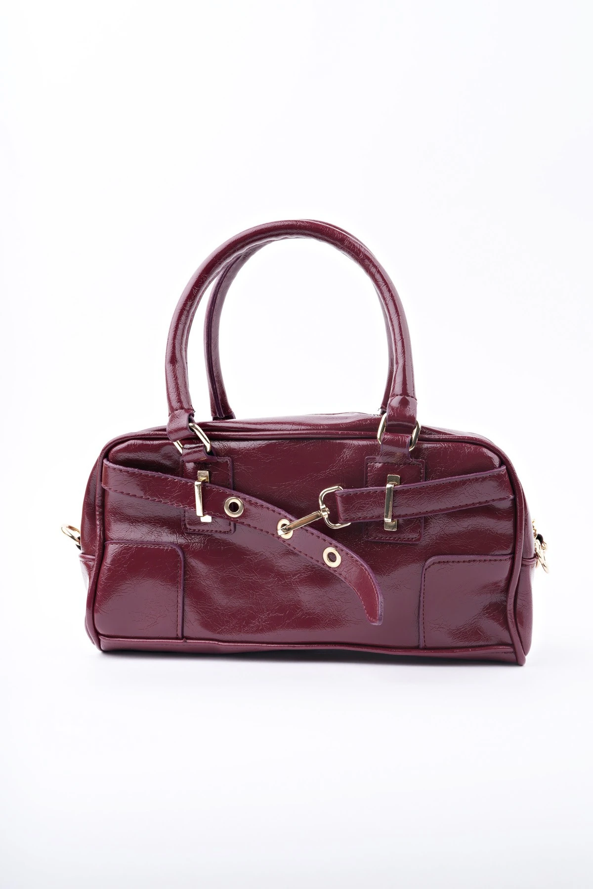 Muggo ROSALİE Kadın Kemer Detaylı El ve Omuz Çantası 