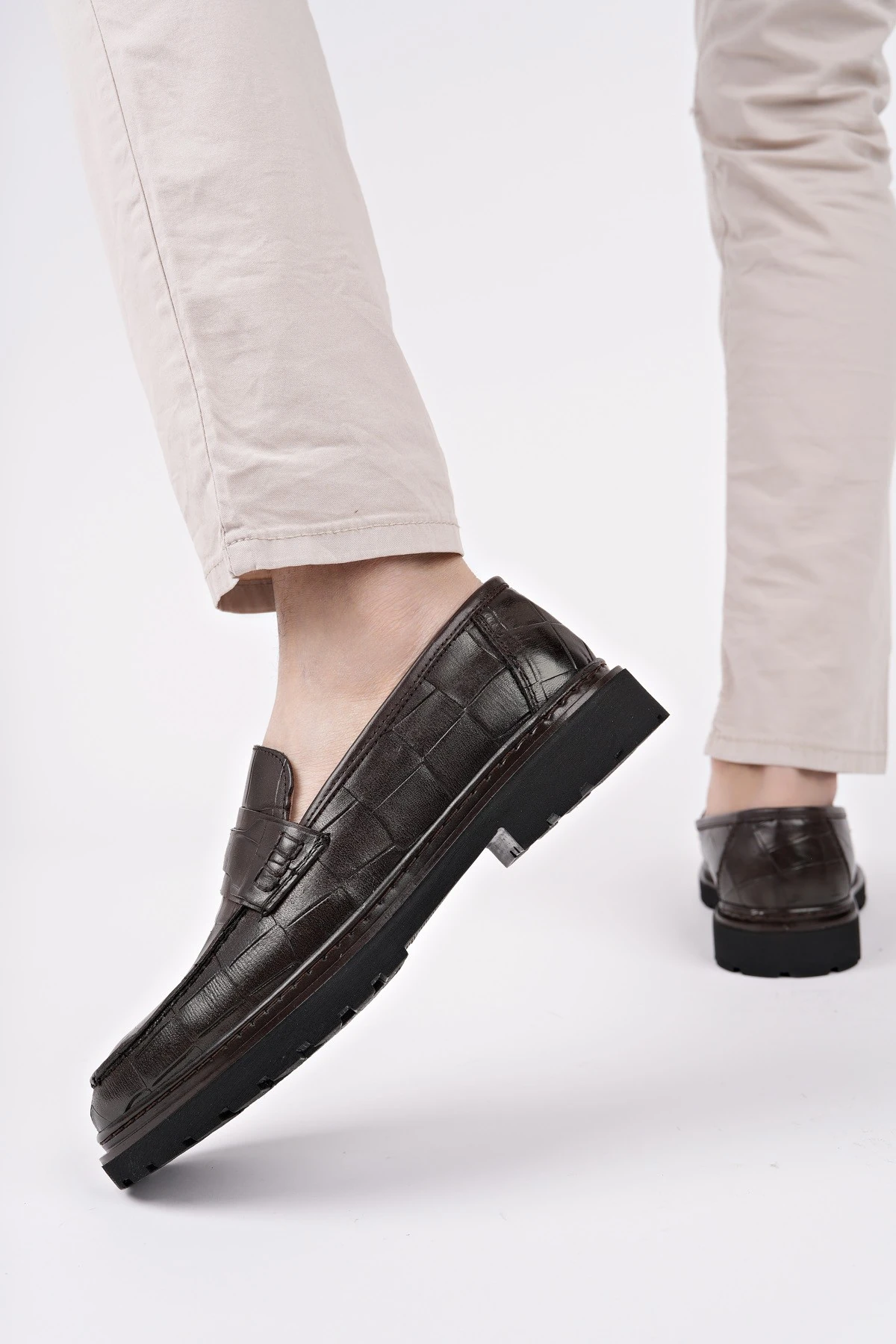 Muggo OWNER Bağcıksız Hakiki Deri Erkek Günlük Casual Ayakkabı