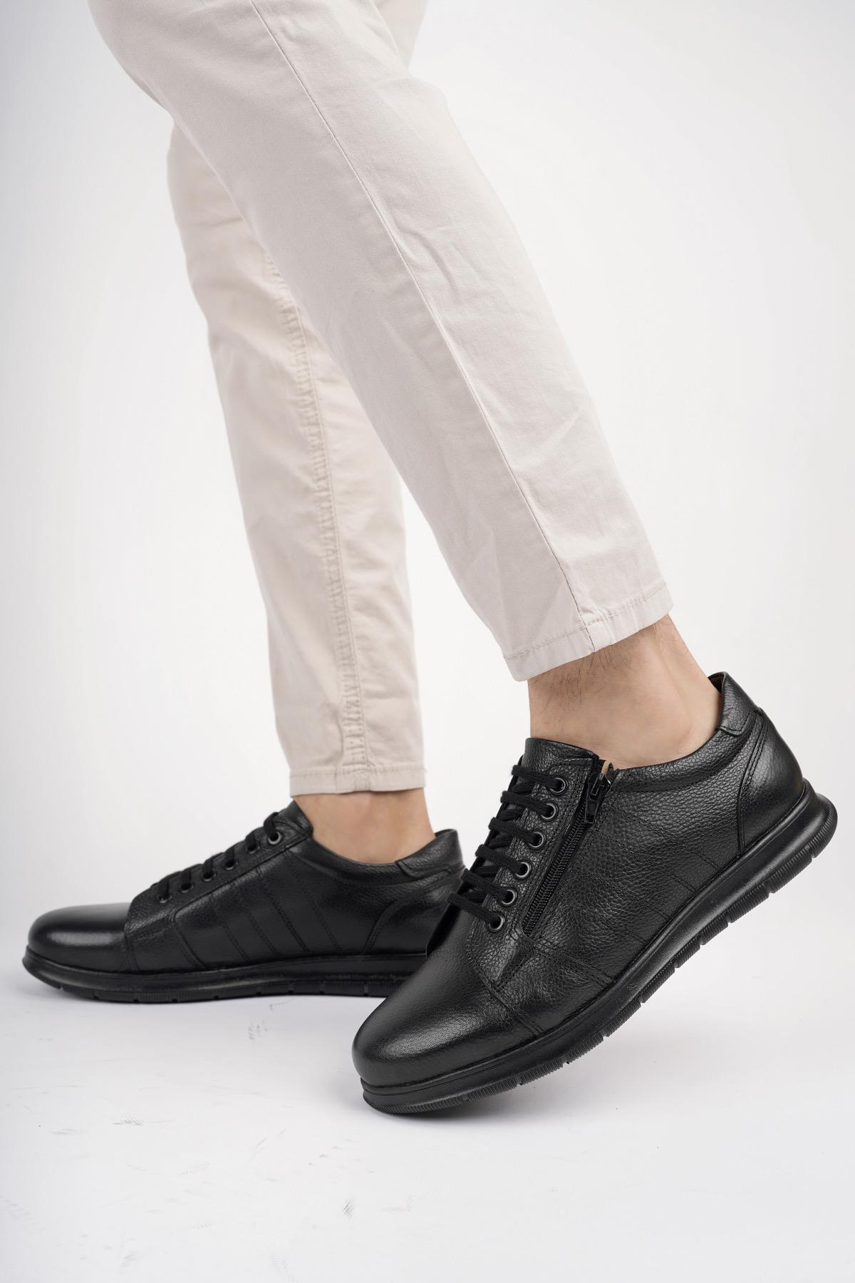 Muggo Pedri Garantili Erkek Günlük Klasik Hakiki Deri Casual Rahat Ortopedik Kışlık Ayakkabı