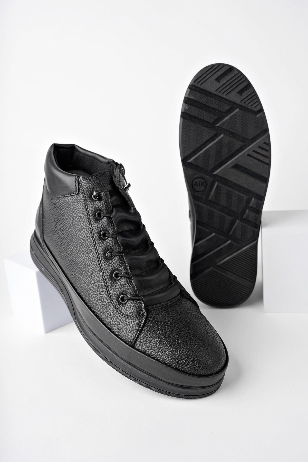 Muggo  M0226 Garantili Erkek Kışlık Bağcıklı Fermuarlı Bot