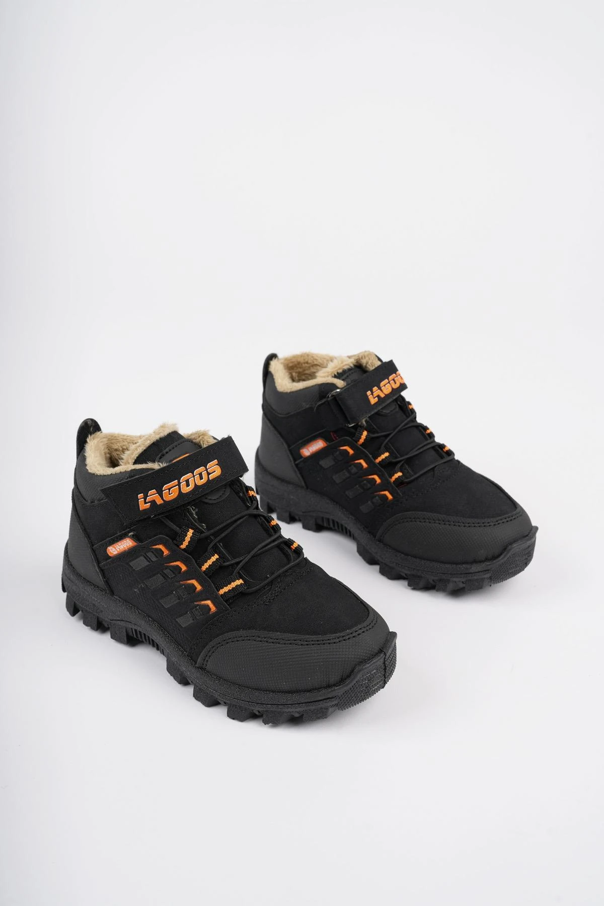 Muggo BOB Garantili Bağcıklı Cırtlı İçi Kürklü Unisex Çocuk Outdoor Kışlık Bot 