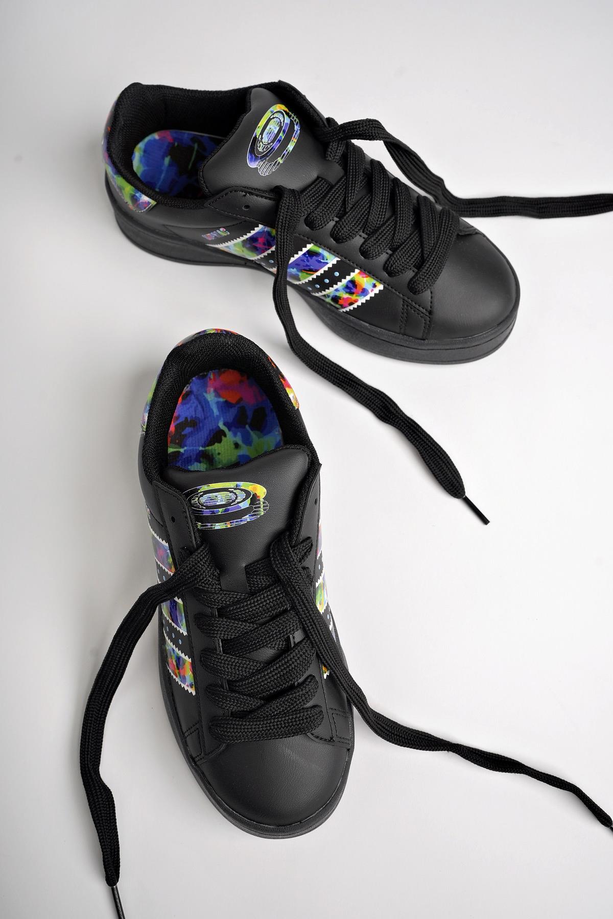 Muggo FLOWER Garantili Kadın Ortopedik Günlük Bağcıklı Yürüyüş Koşu Sneaker Spor Ayakkabı