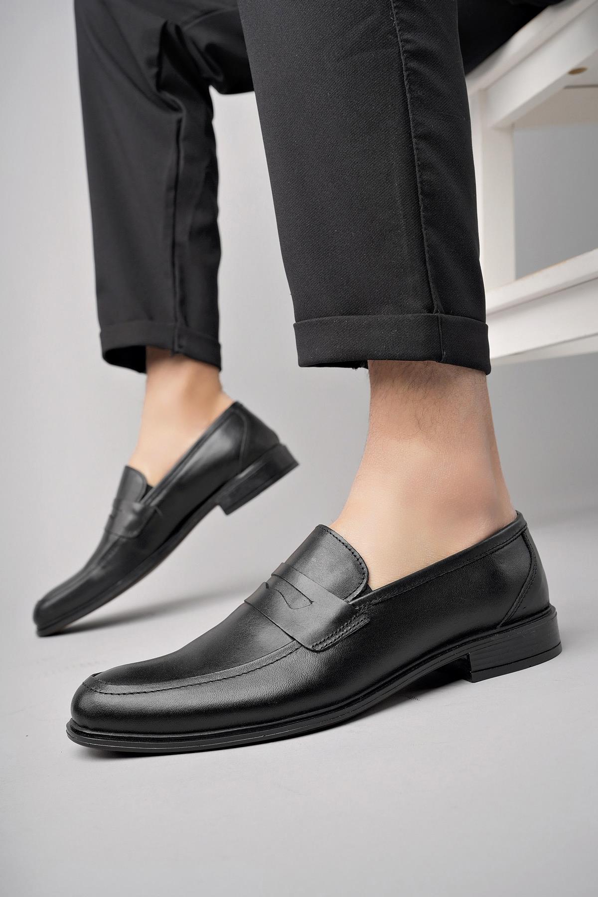 Muggo H0140 Garantili Erkek Günlük Klasik Hakiki Deri Ayakkabı