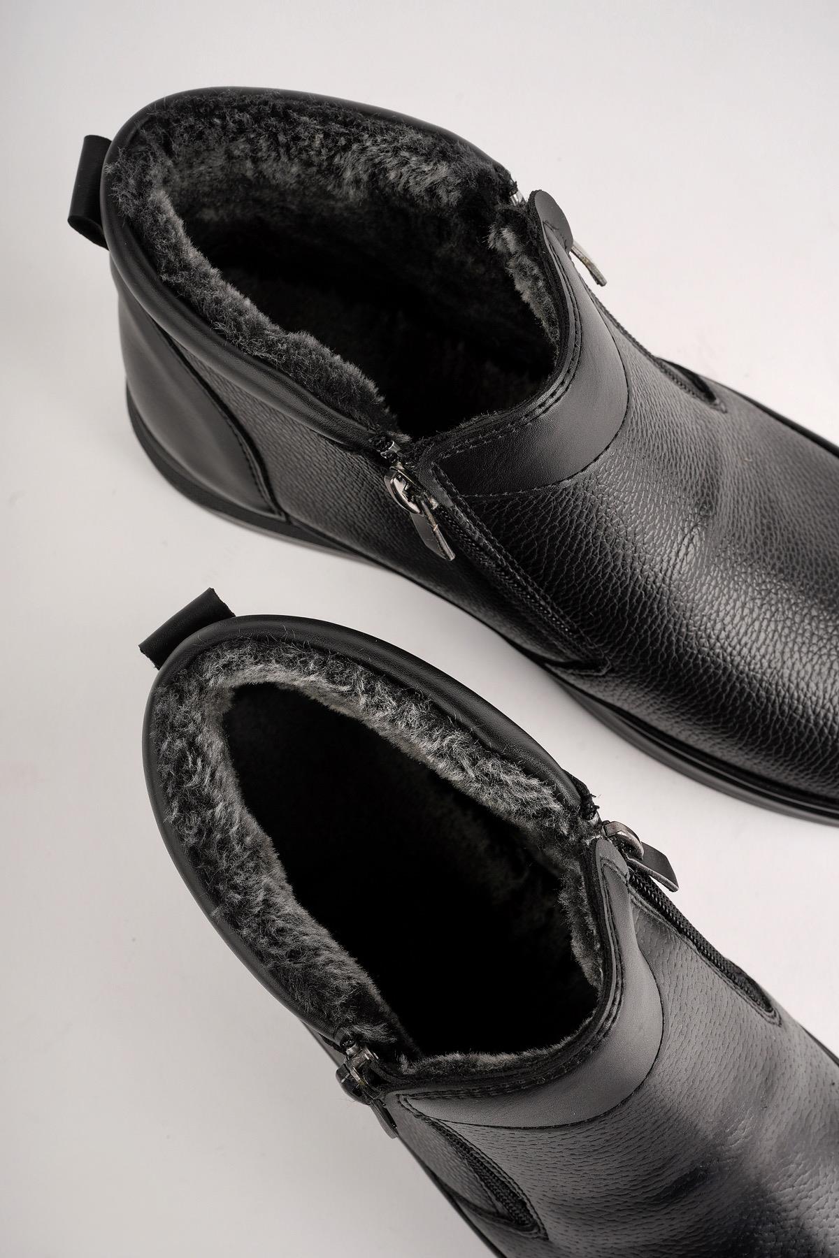 Muggo DAVİLA Garantili Çift Fermuarlı Kürklü Erkek Bot 